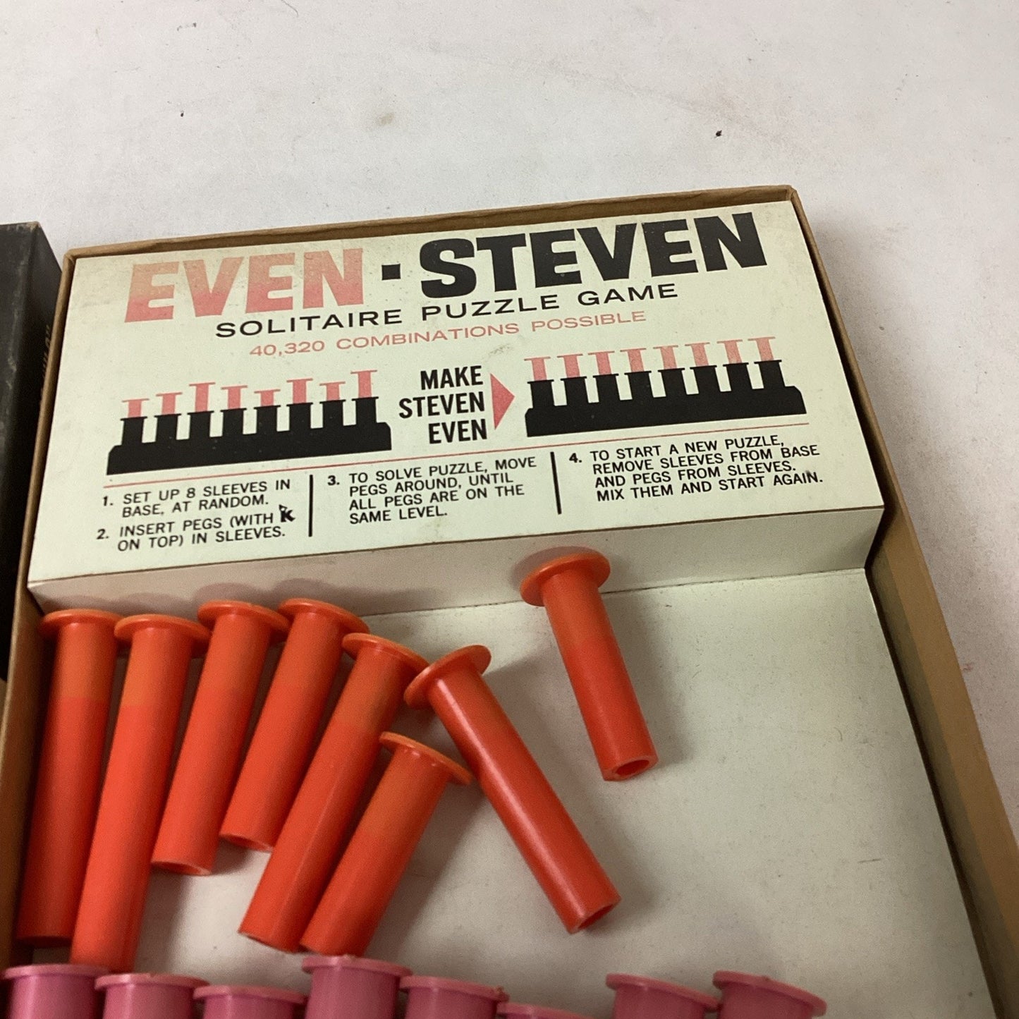 Vintage 1965 Kohner EVEN STEVEN Puzzle Game With Original Box