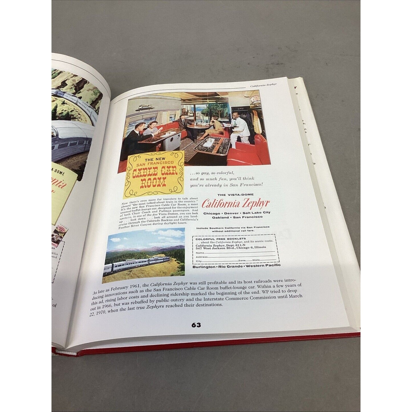 CLASSIC RAILROAD ADVERTISING - RIDING THE RAILS AGAIN - BY TAD BURNESS