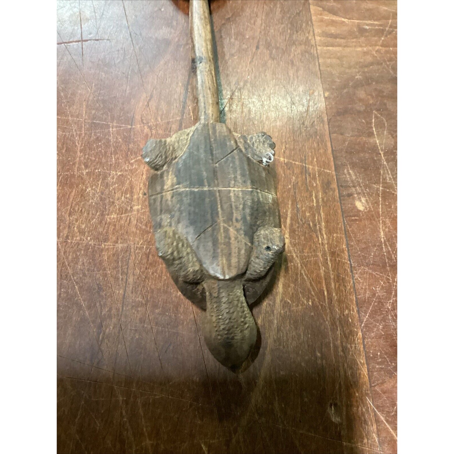 Hand Carved Wooden Decorative Turtles Fork And Spoon Set