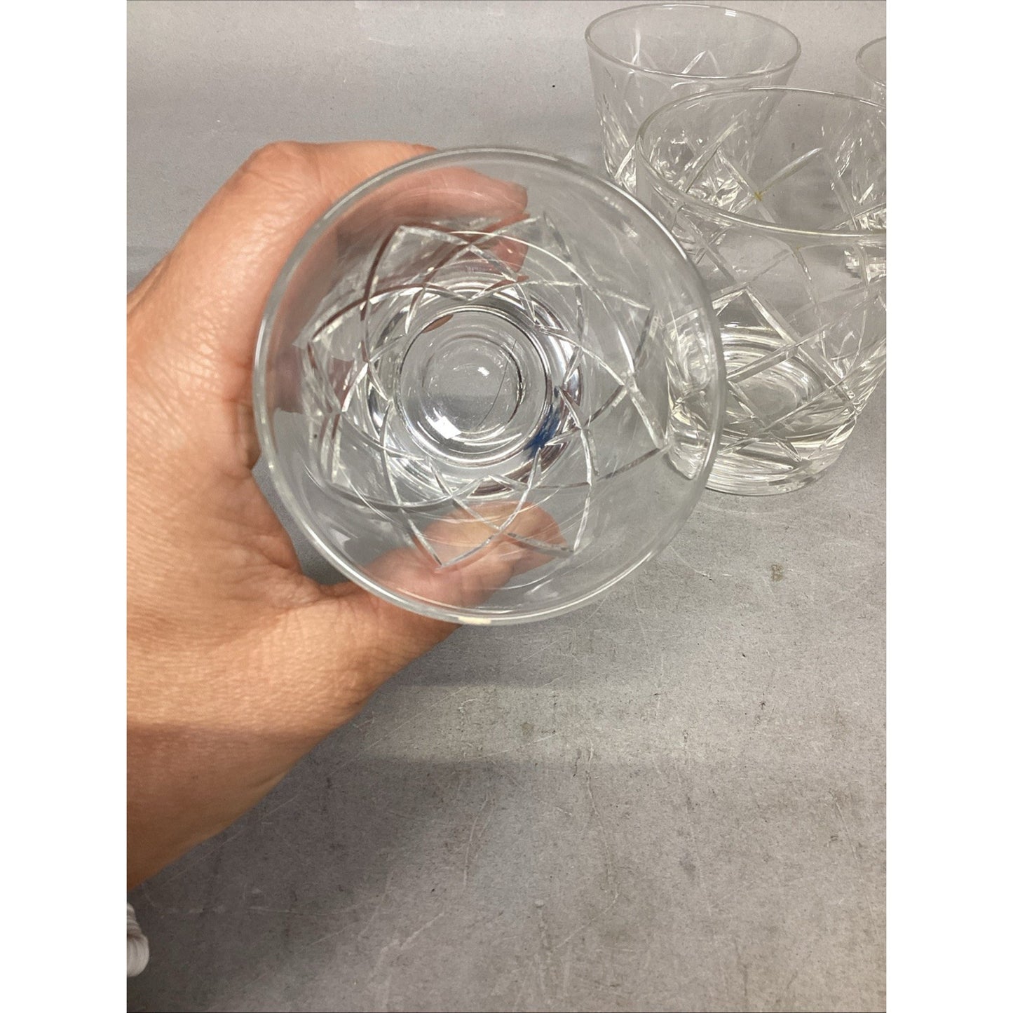 Webb Corbett Scotch / Old Fashioned Glasses Set Of 6 & 1 Glass Tumbler