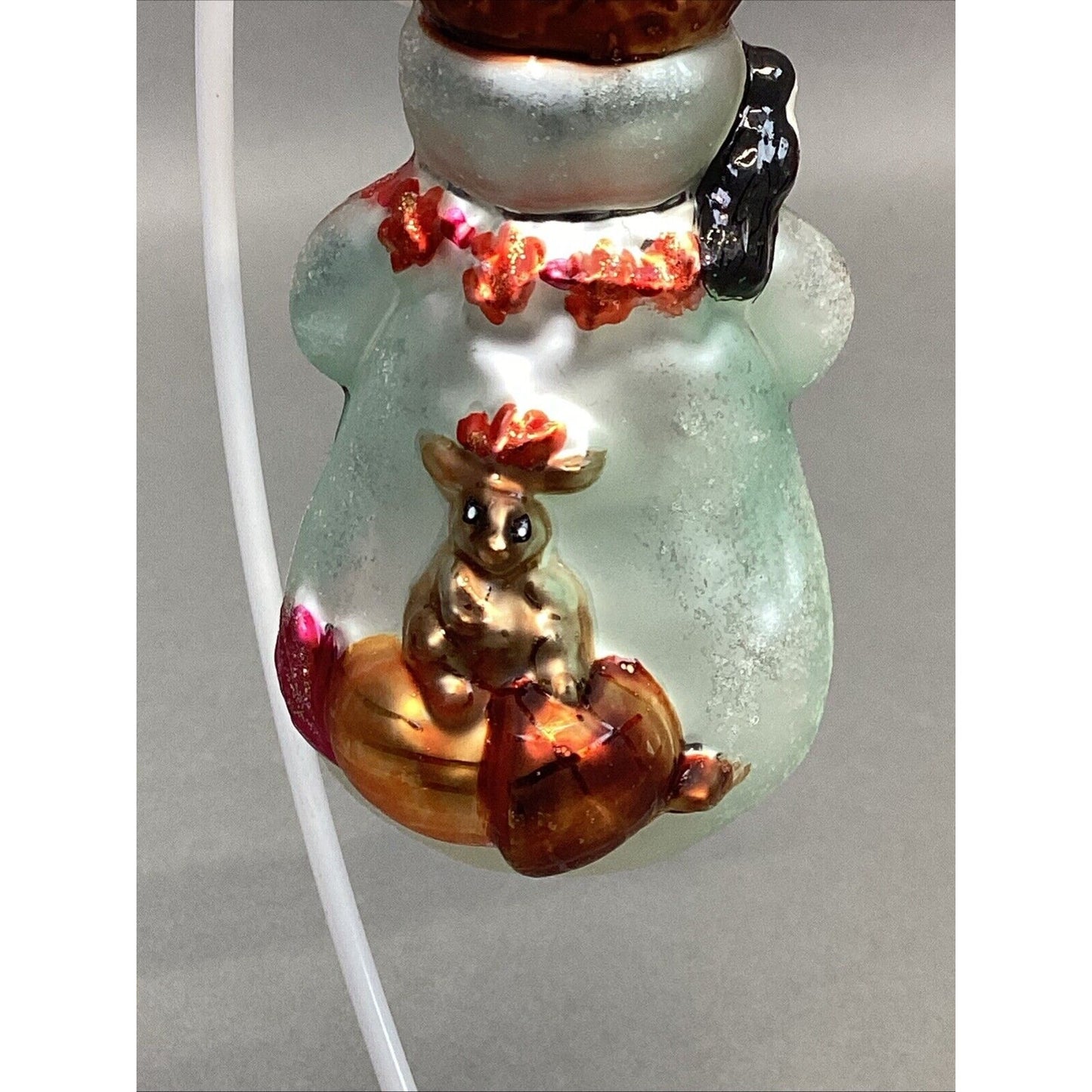 Radko Woodland Winds Carlton Snowman JR. Glass Christmas Ornament W/ Tags
