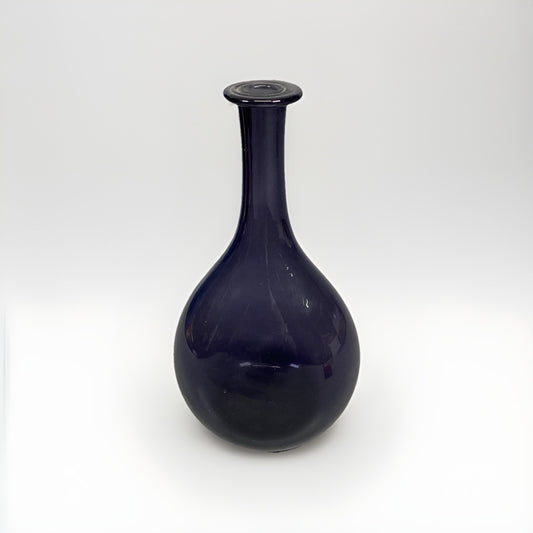 Vintage Hand Blown Purple Glass Bud Vase - 9”H