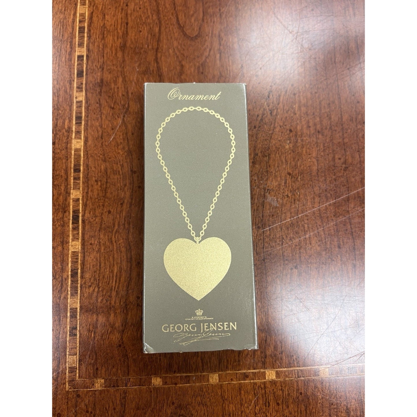 GEORG JENSEN Christmas Ornament Trumpet 24 carat gold plated In Box