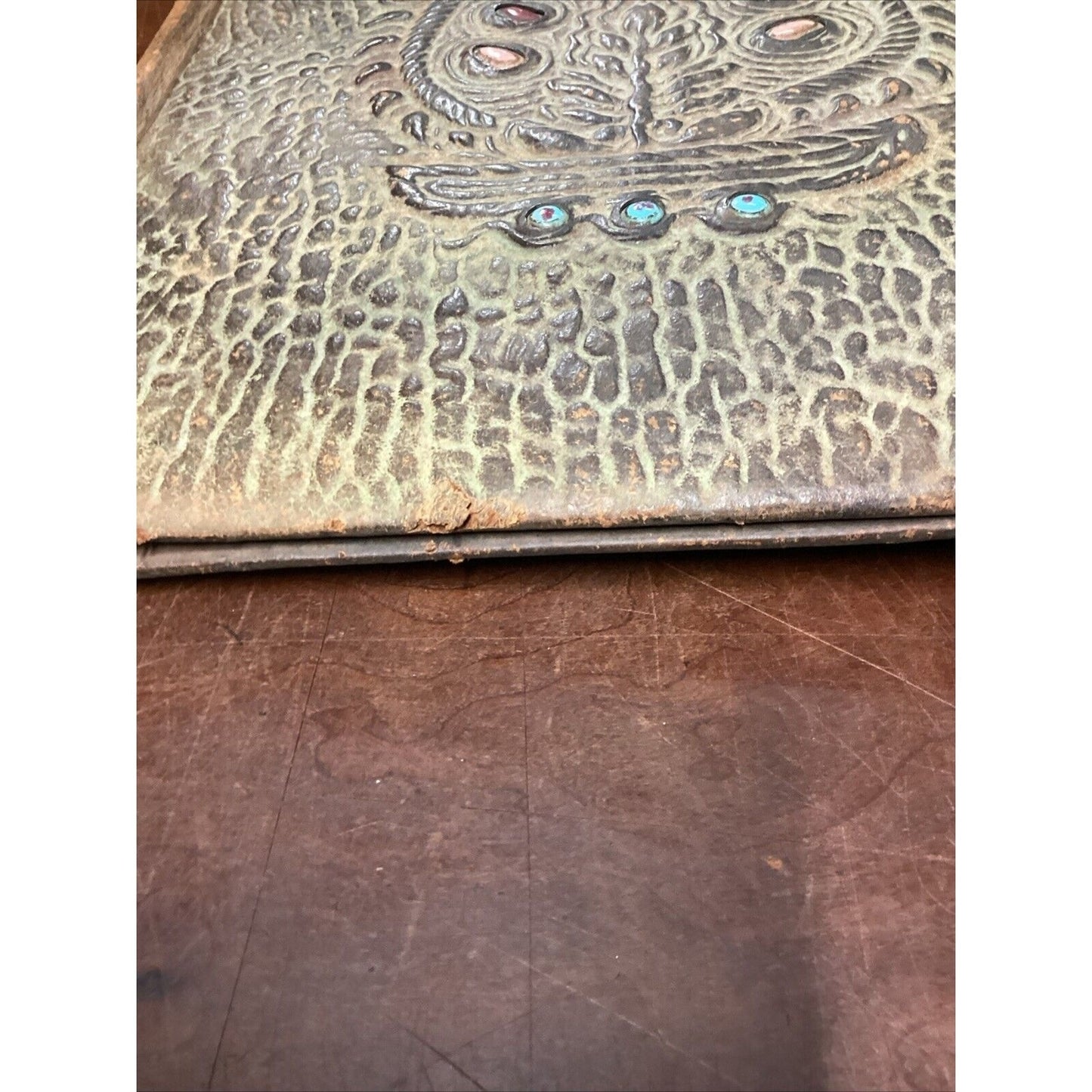 Vintage Artisan Brown Leather Bound Book Note Book Hard Cover