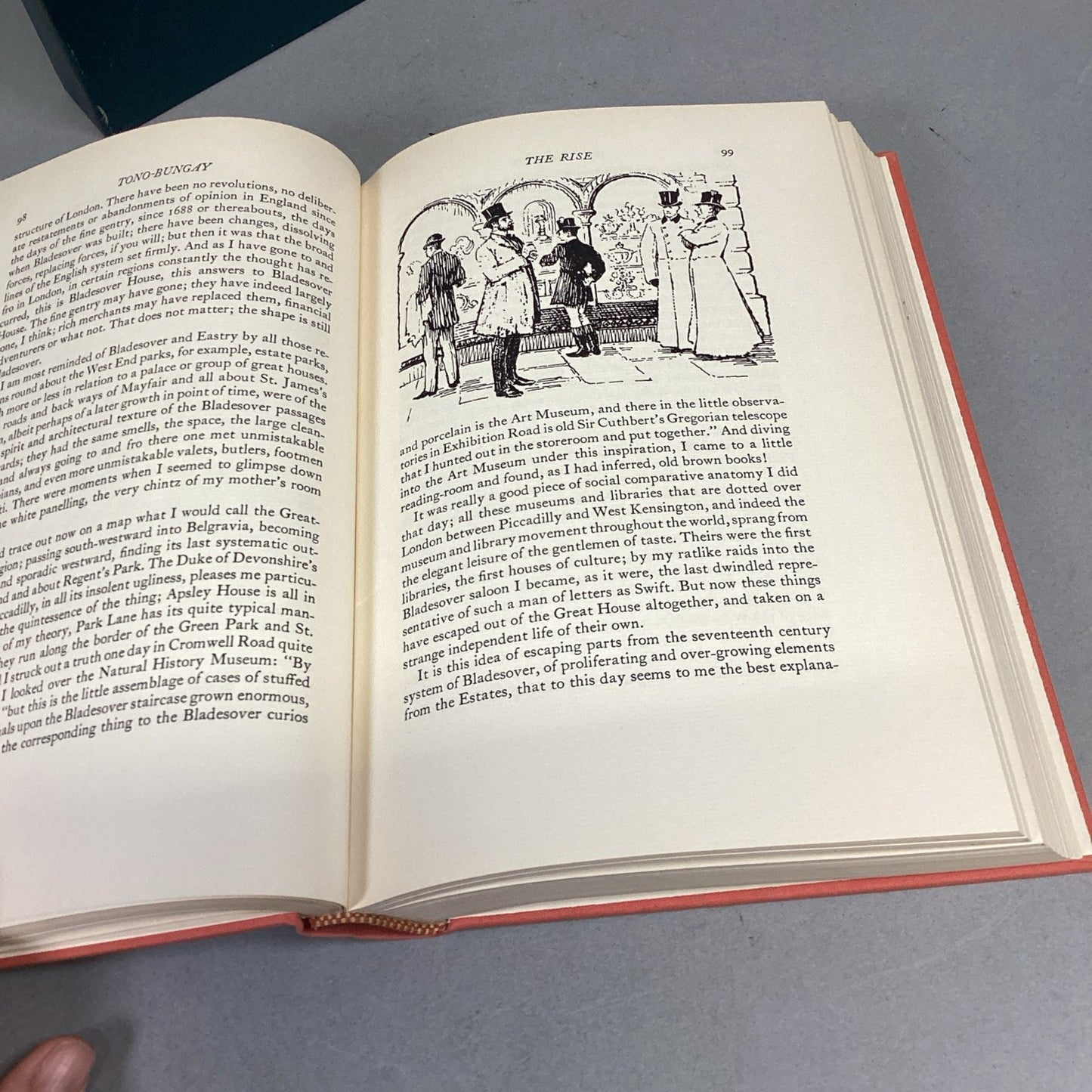 HG Wells TONO-BUNGAY 1960 - Slipcover & Sandglass Illustrated - Heritage Press