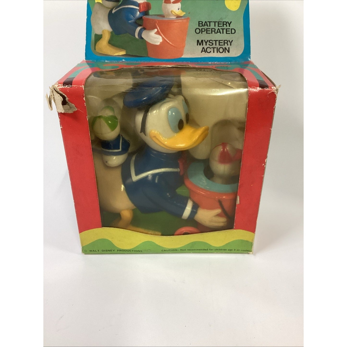 Lot Of 2 Vintage NOS 1970’s Disney Toys W/ Mystery Action - Mickey & Donald Duck