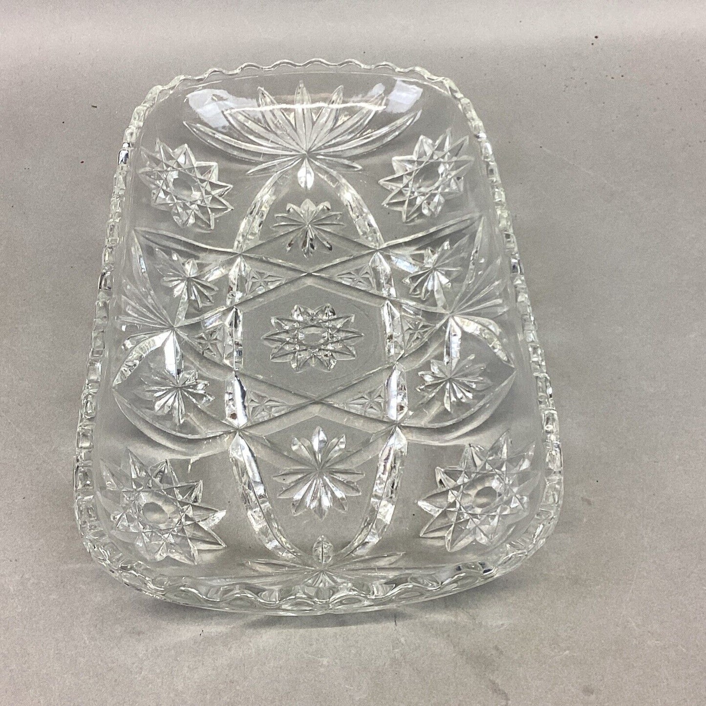 Vintage Star Of David Oval And Rectangular Glass Serving Dish