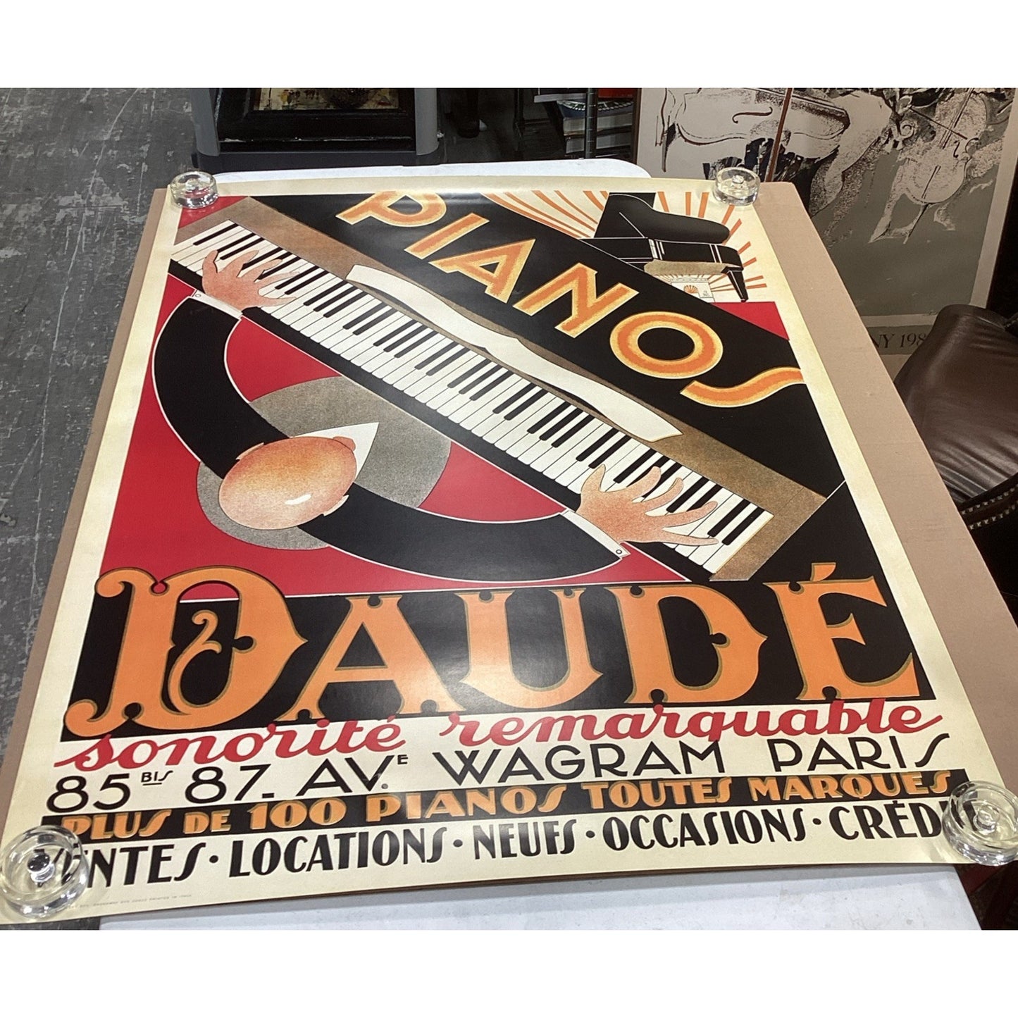 1998 Bruce Teleky #625 - Pianos Daude Poster Print - 48.5x36”