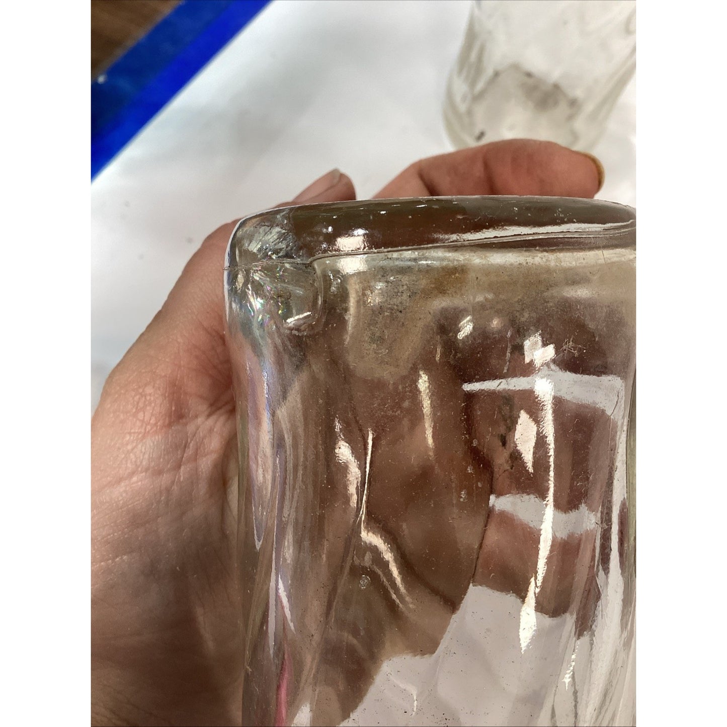 Lot Of 2 Vintage Glass Pepsi Bottles - 16oz & 8 Oz