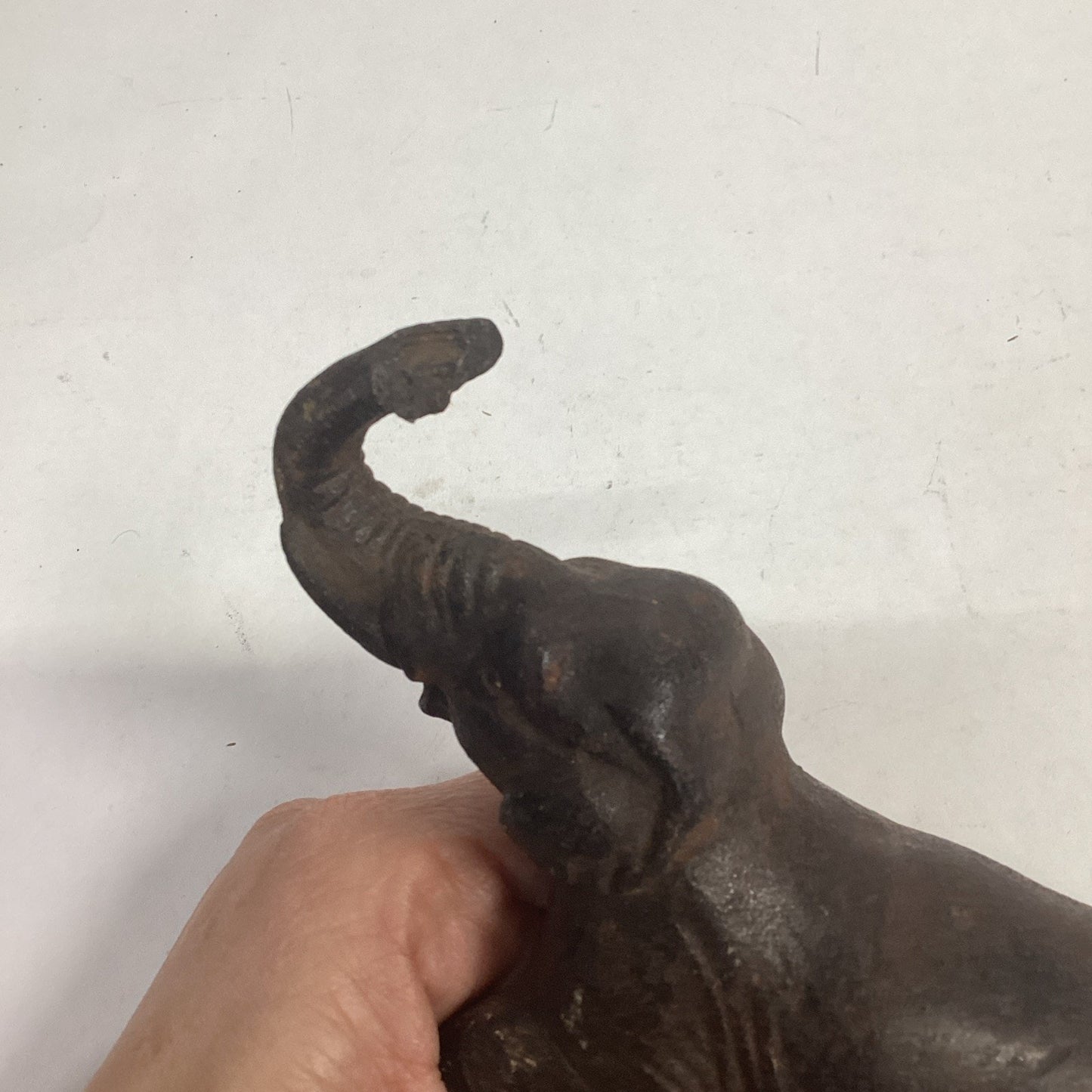 Vintage Cast Iron Elephant Figurine
