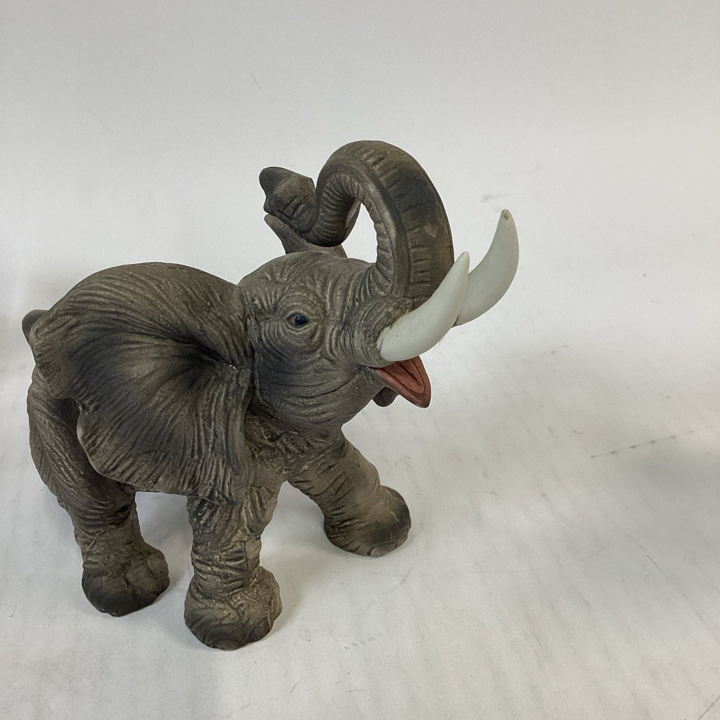 Lot Of 3 - 2 Bull Elephant Figurines & 1 Candle