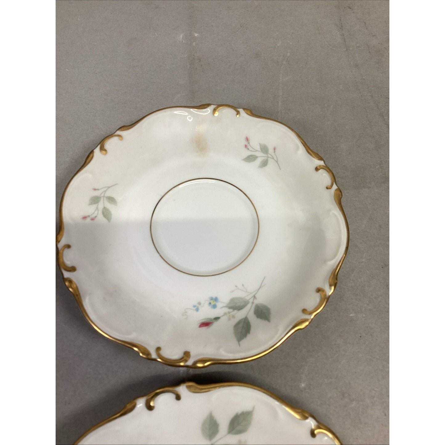 Set Of 8 Floral H&Co Selb Bavaria Germany Heinrich Saucers #66