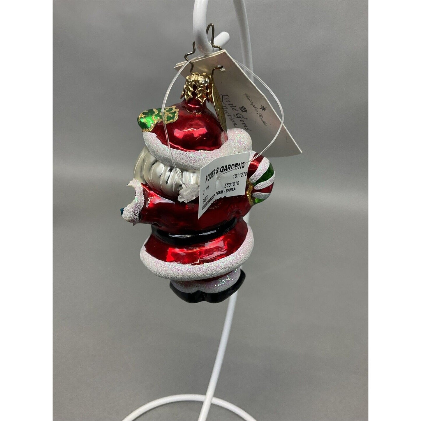 Radko Sleepy Time Santa Claus + Santa Christmas Gems Christmas Ornaments/Damaged