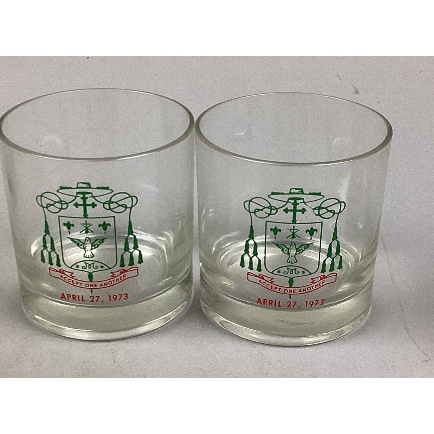 Accept One Another Set Of 6 Glass Tumblers - April 27, 1973