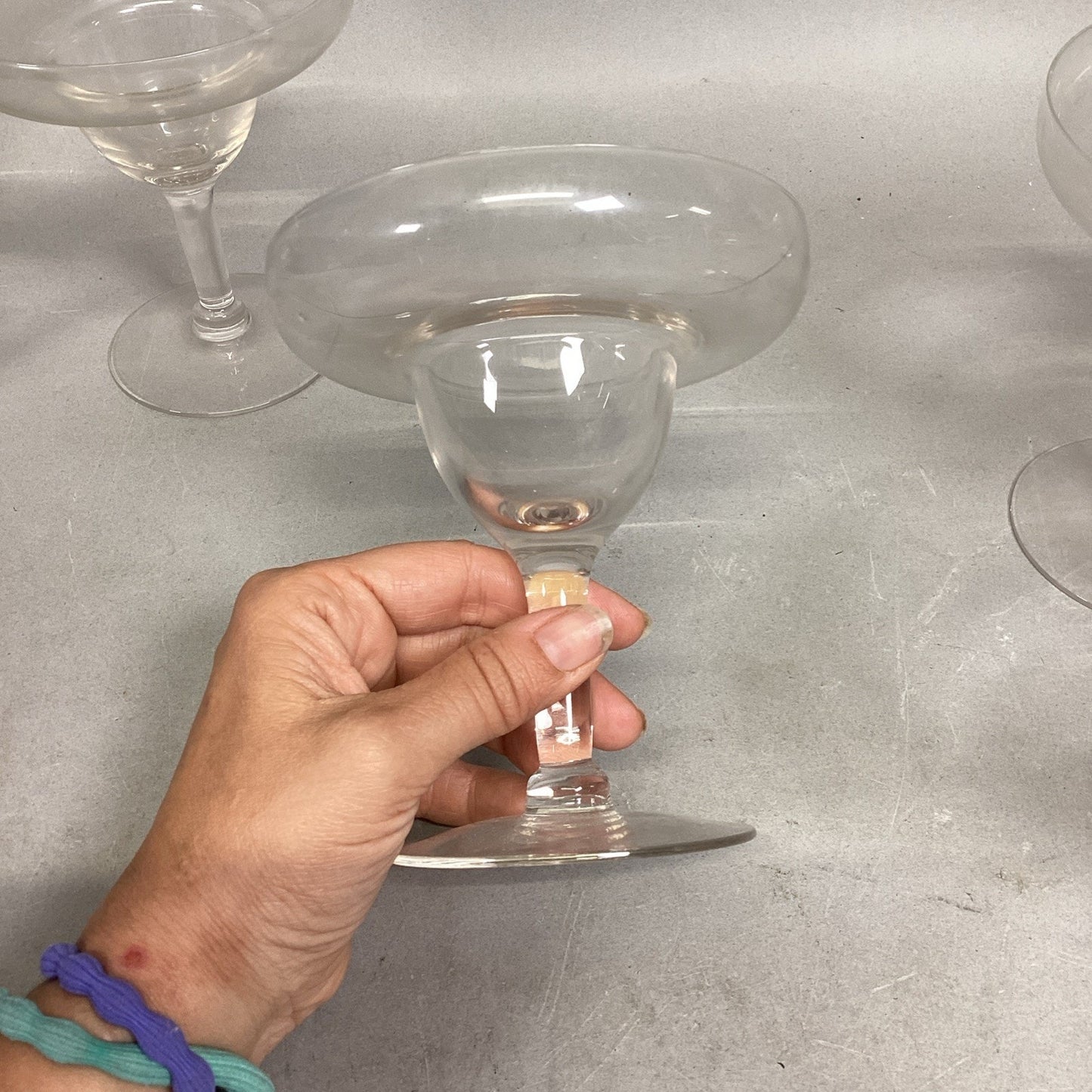 Lot Of 6 Margarita Glasses With 3 Other Glasses