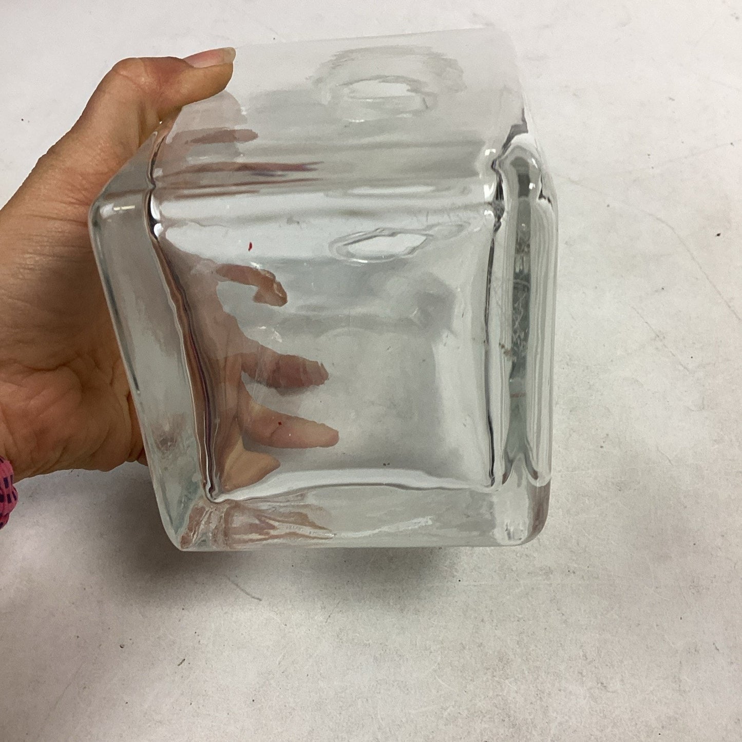 Vintage Glass Decanter With Stopper - 9.5”H