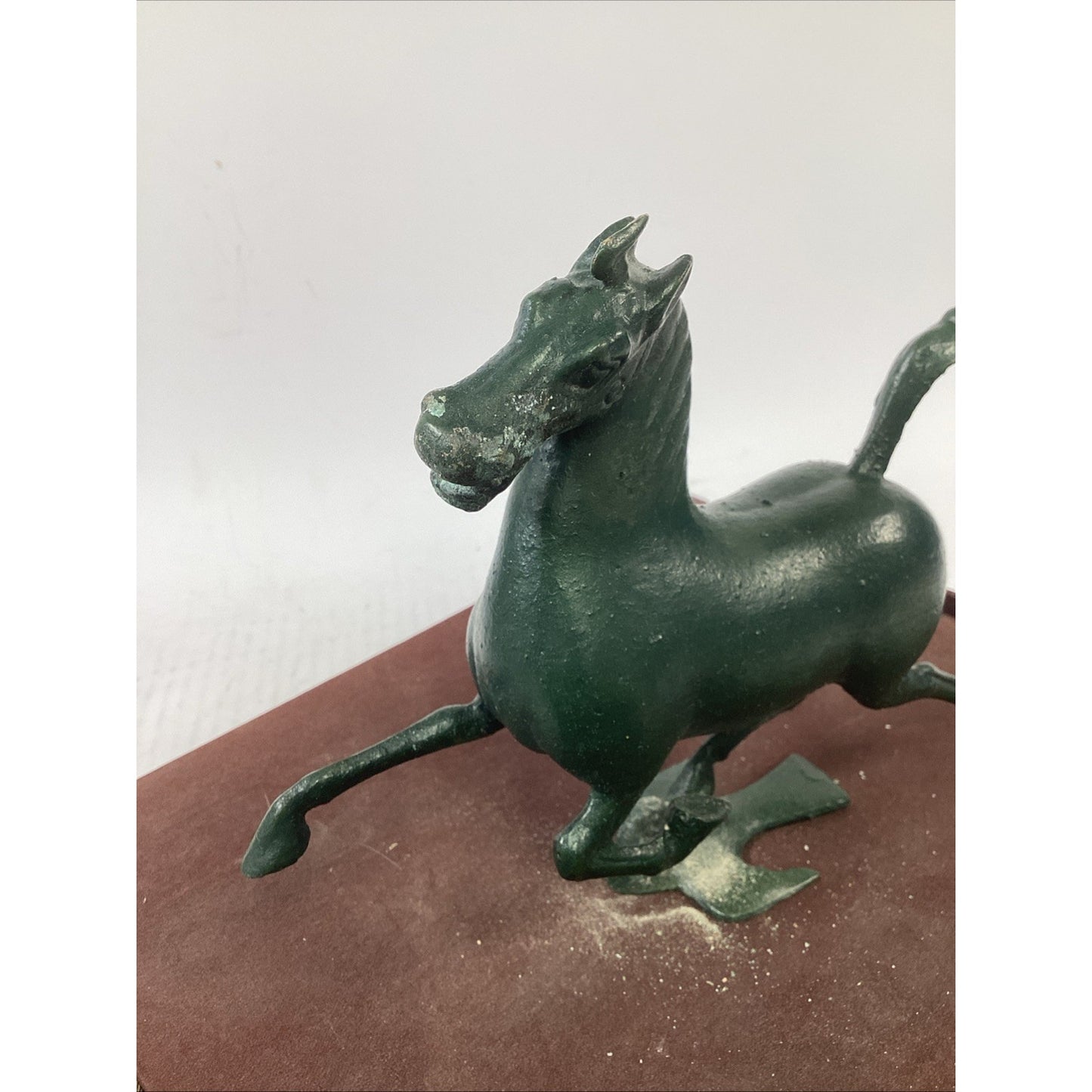 Vintage Chinese Flying Horse Of Gansu 8” Length Bronze Sculpture In case