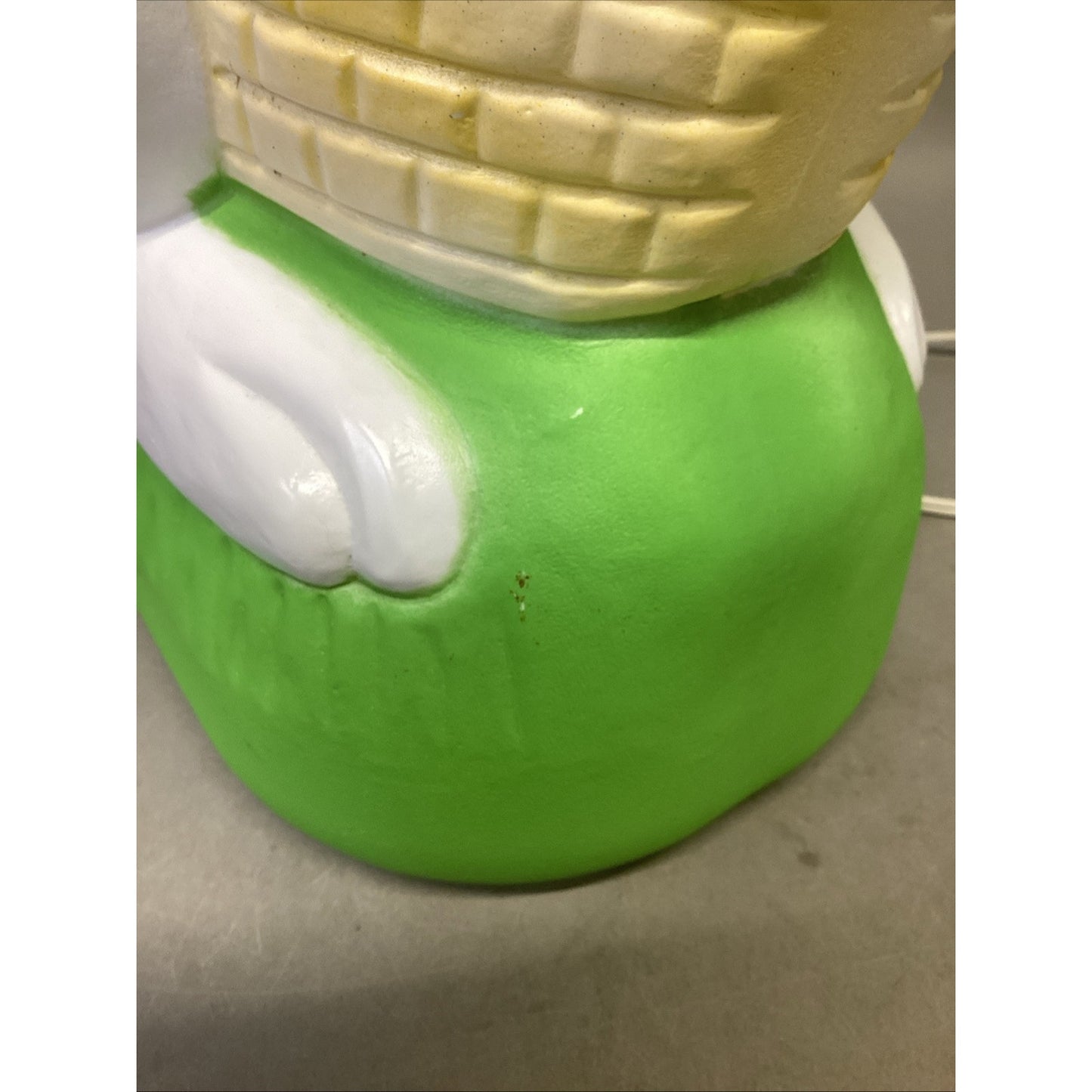 Vintage 1993 Light Up Blow Mold Easter Bunny W/ Easter Eggs Basket - 30”H