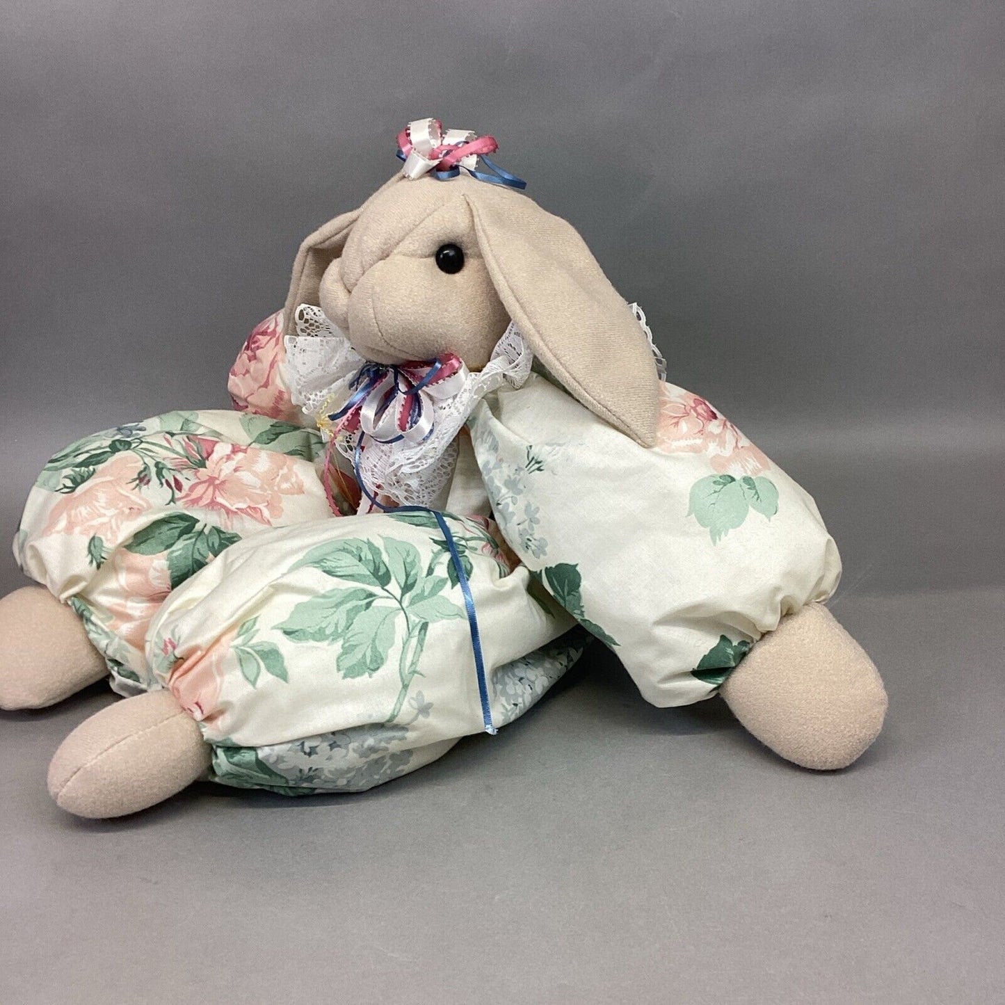 Vintage Collectible Primitive Handmade Plush Bunny Rabbit W/ Tag - 21”