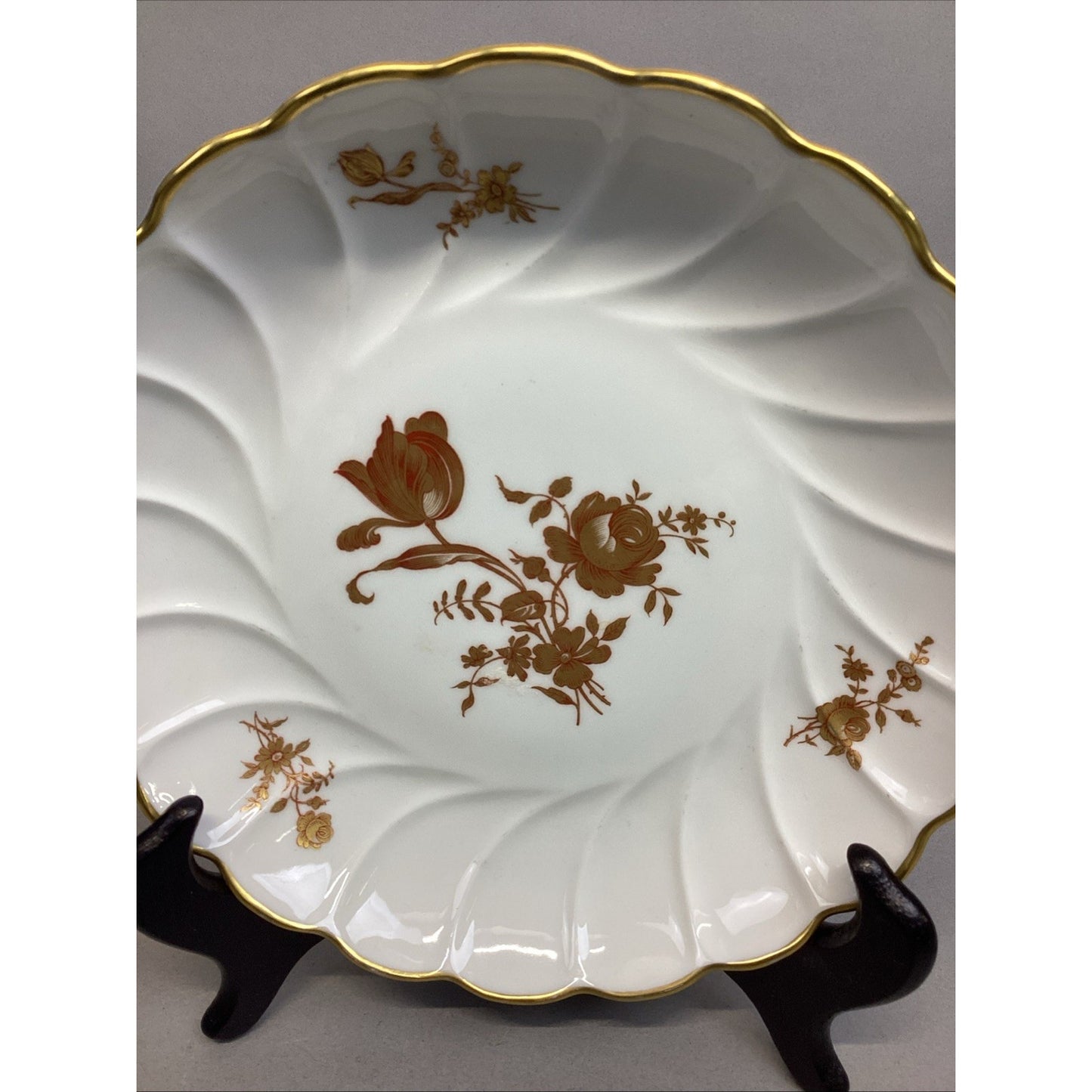 Limoges Floral White Dessert Dish - Made In France