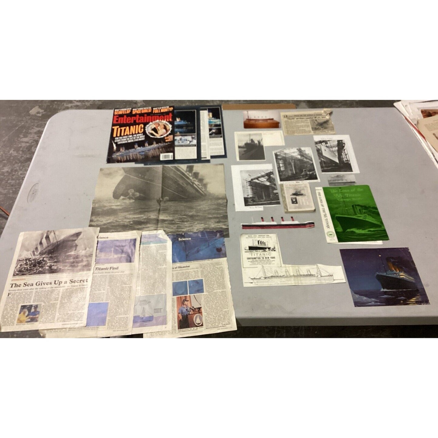 Lot Of 15 Titanic Memorabilia Including A Small Notepad