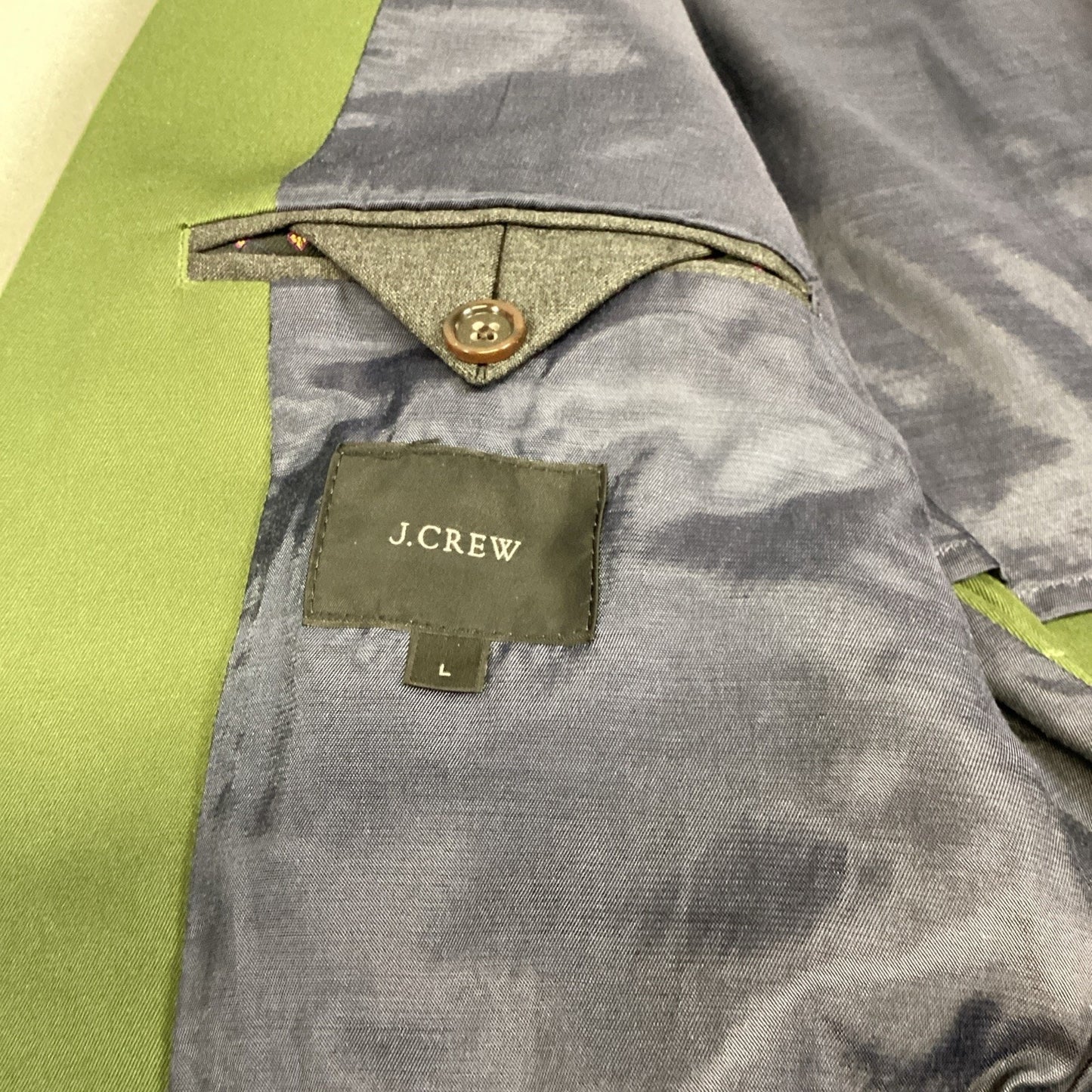 J. Crew Men’s Dark Green 1 Button Blazer - 7 Pockets - Large - NWT