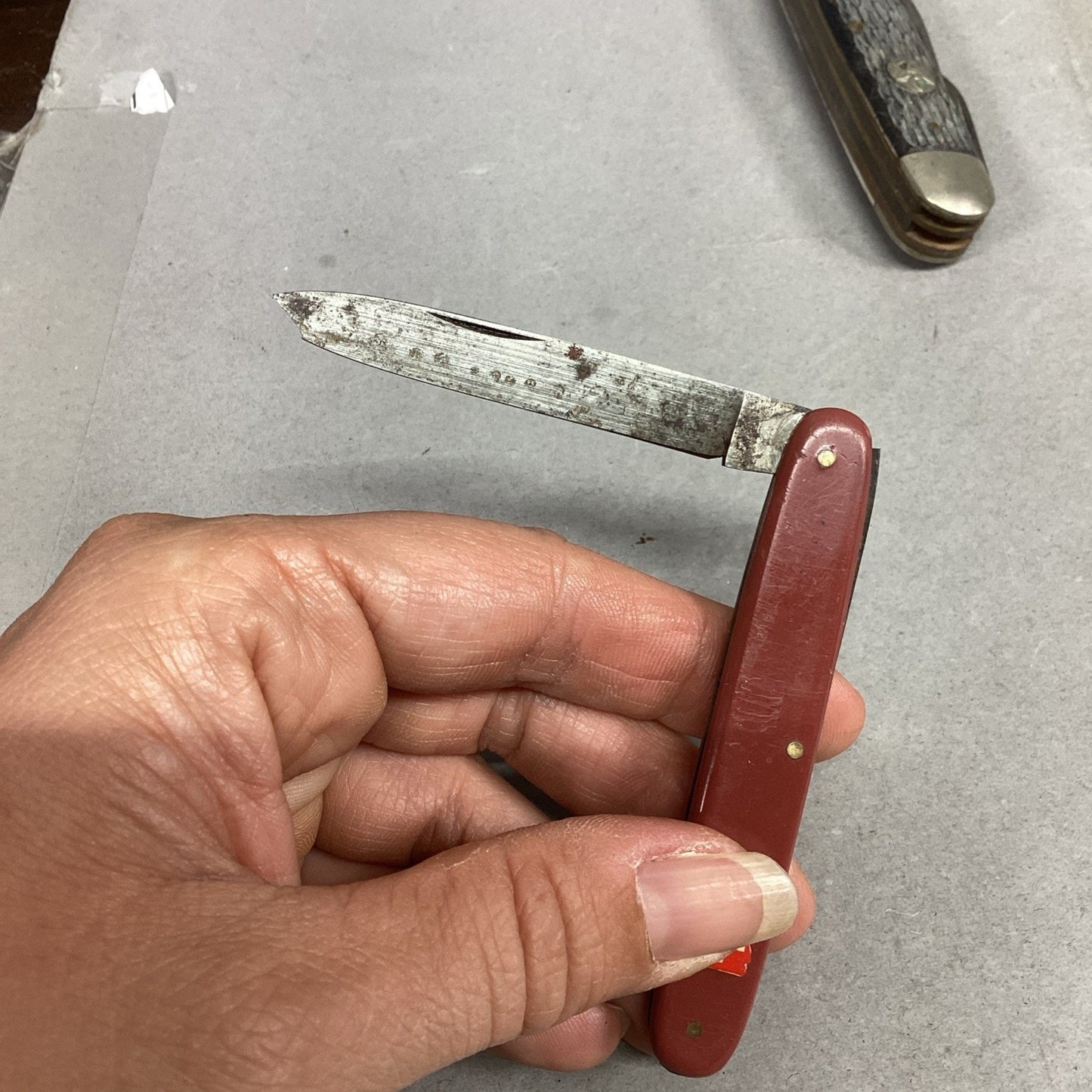 Vintage Red Swiss Army Knife - 1 Blade