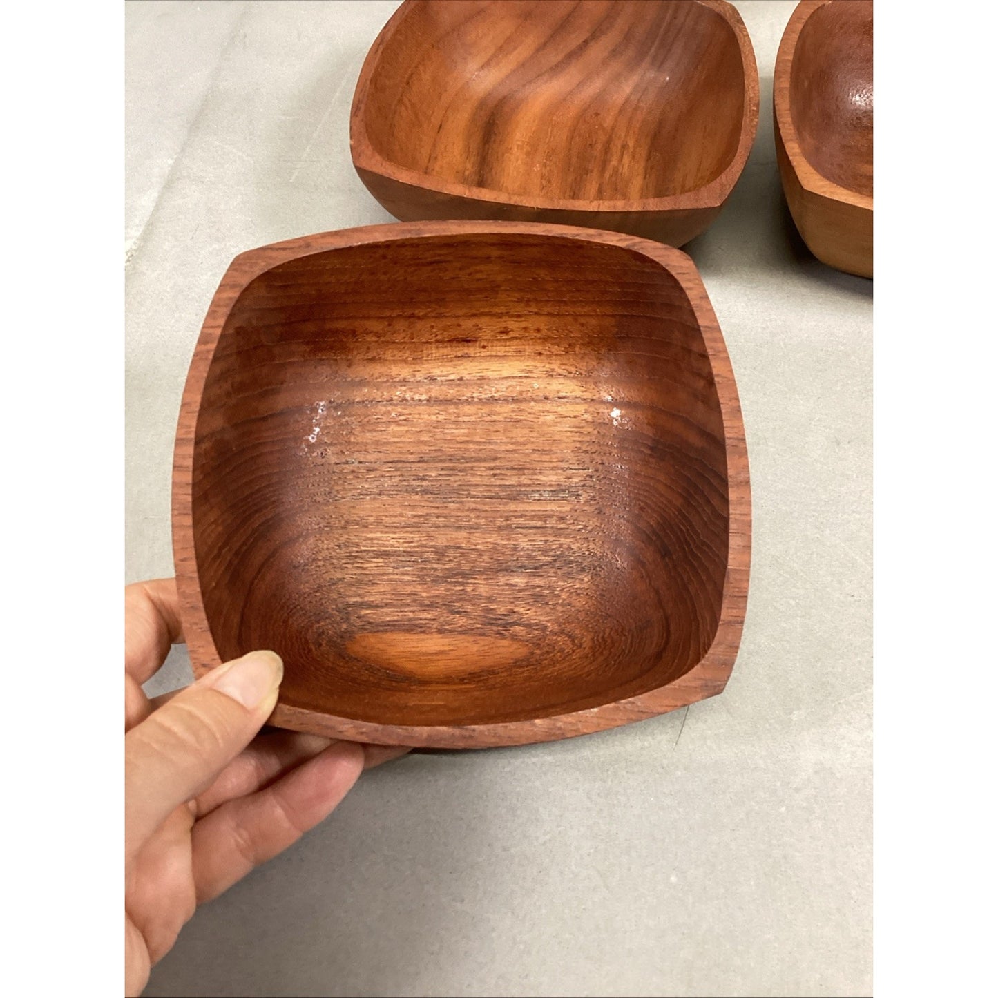 Genuine Bangkok Teak Napcoware Bowls - Lot Of 5