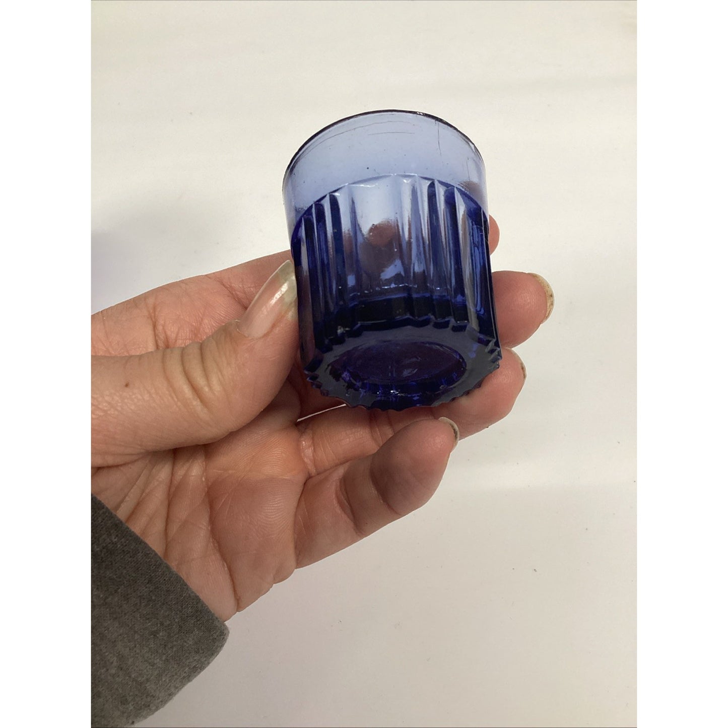 Set Of 2 Antique EAPG Cobalt & Blue Toothpick Holders