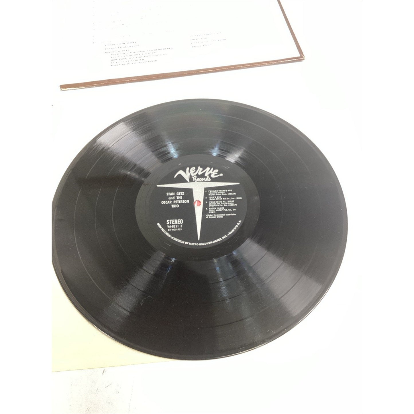 STAN GETZ AND THE OSCAR PETERSON TRIO VERVE STEREO EARLY PRESS V6-8251