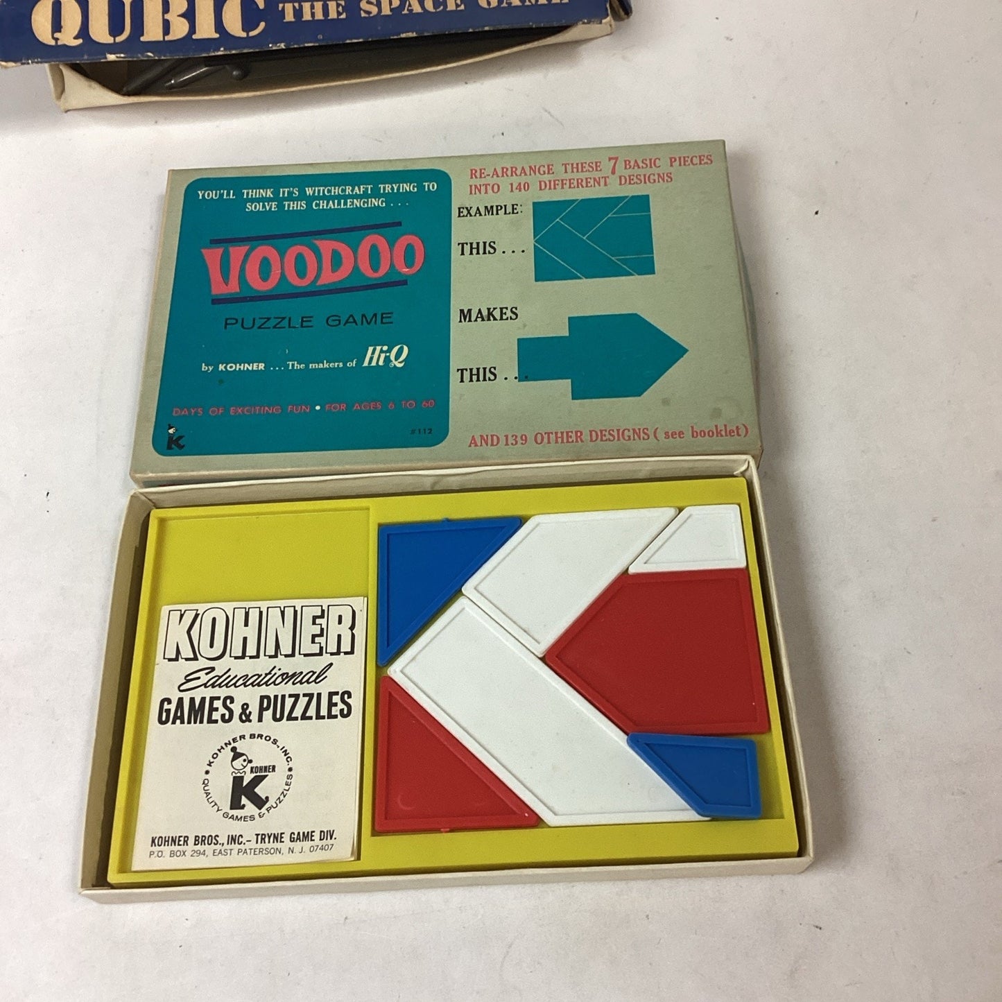Vintage Qubic The Space Game And Voodoo Puzzle Game