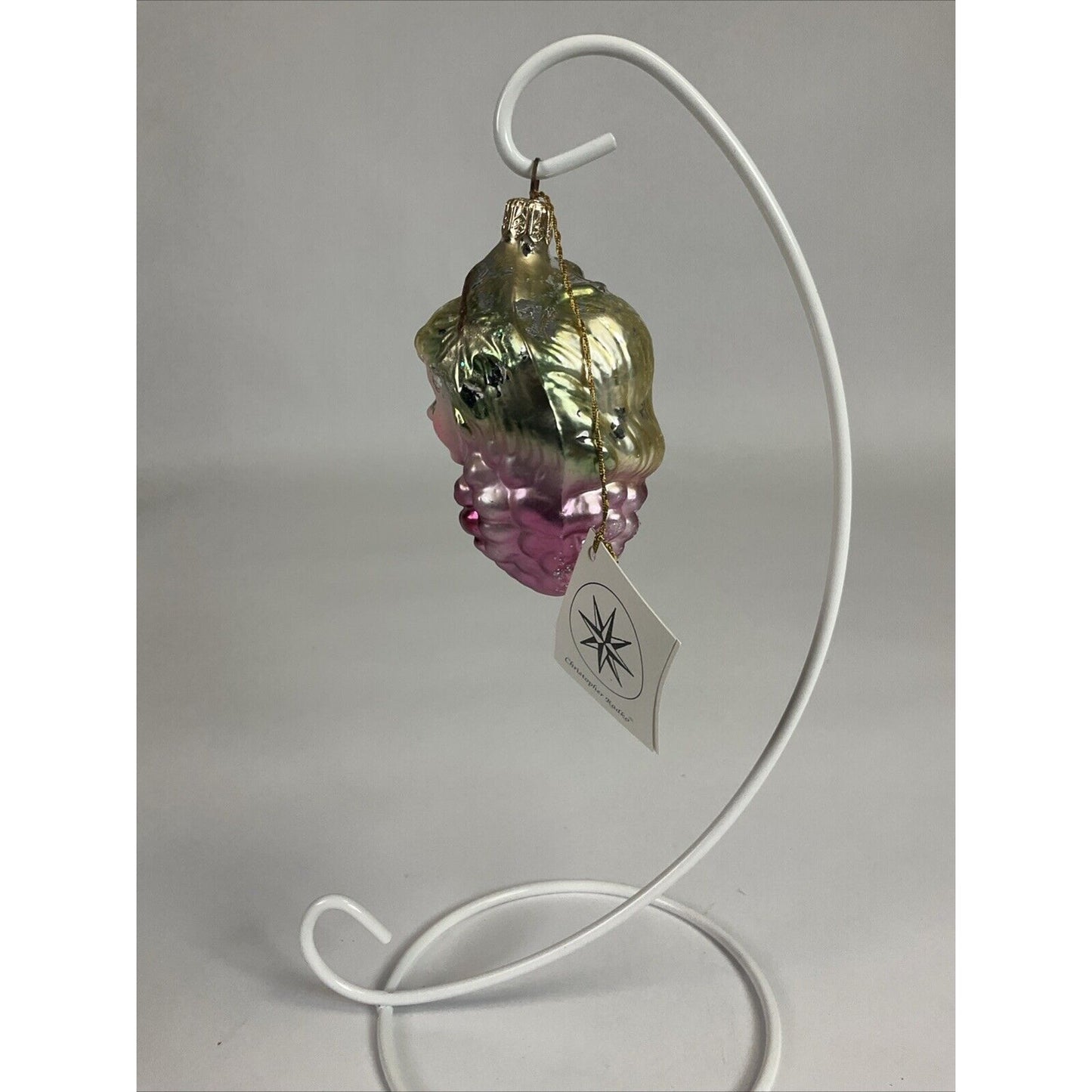 Christopher Radko Bordeaux Girl With Grapes Christmas Ornament