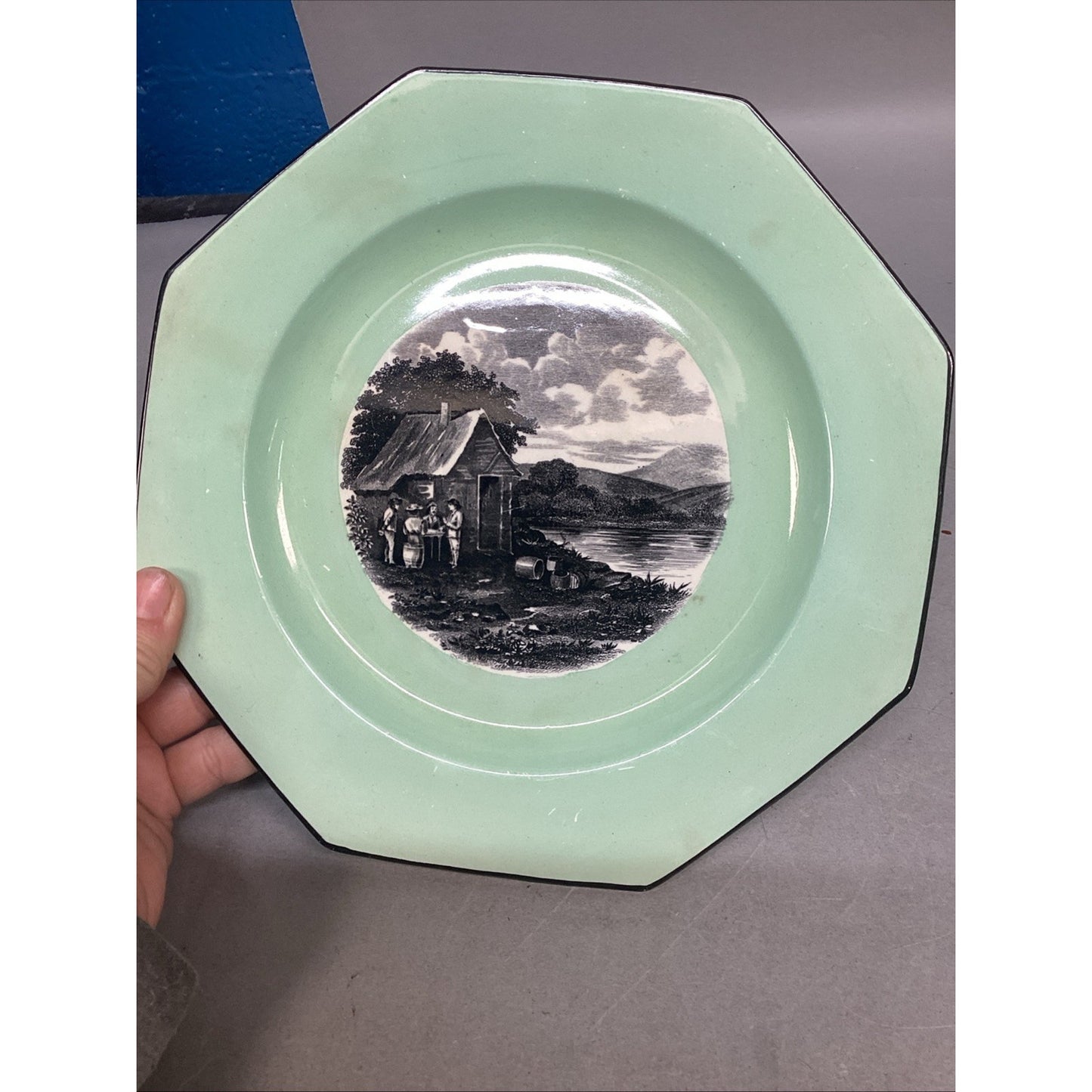 Wedgwood Etruria England Mint Green Decorative Plates
