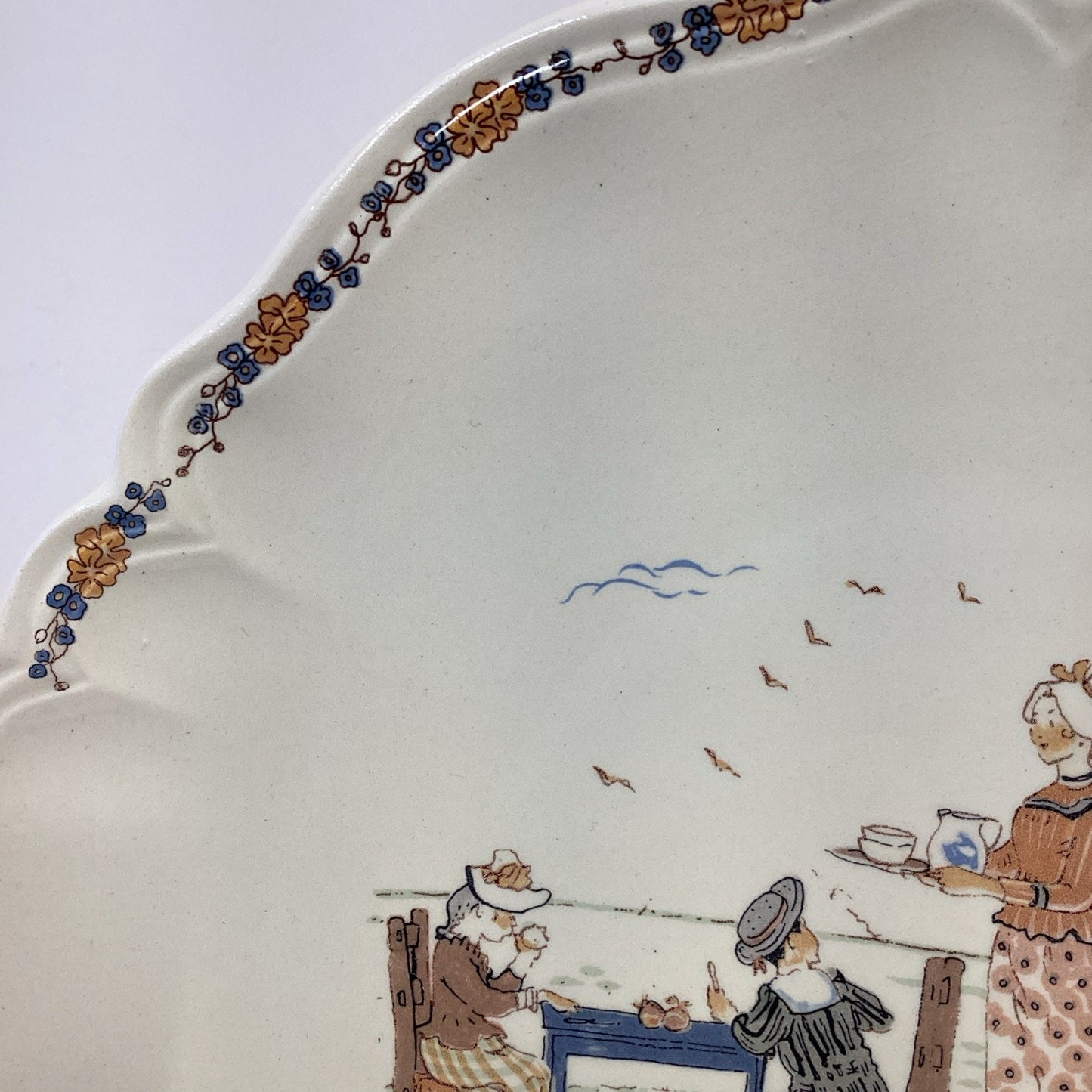Sarreguemines Enfants Richard Rond Gebak/Taart Schaal- Round Cake Plate/Serving