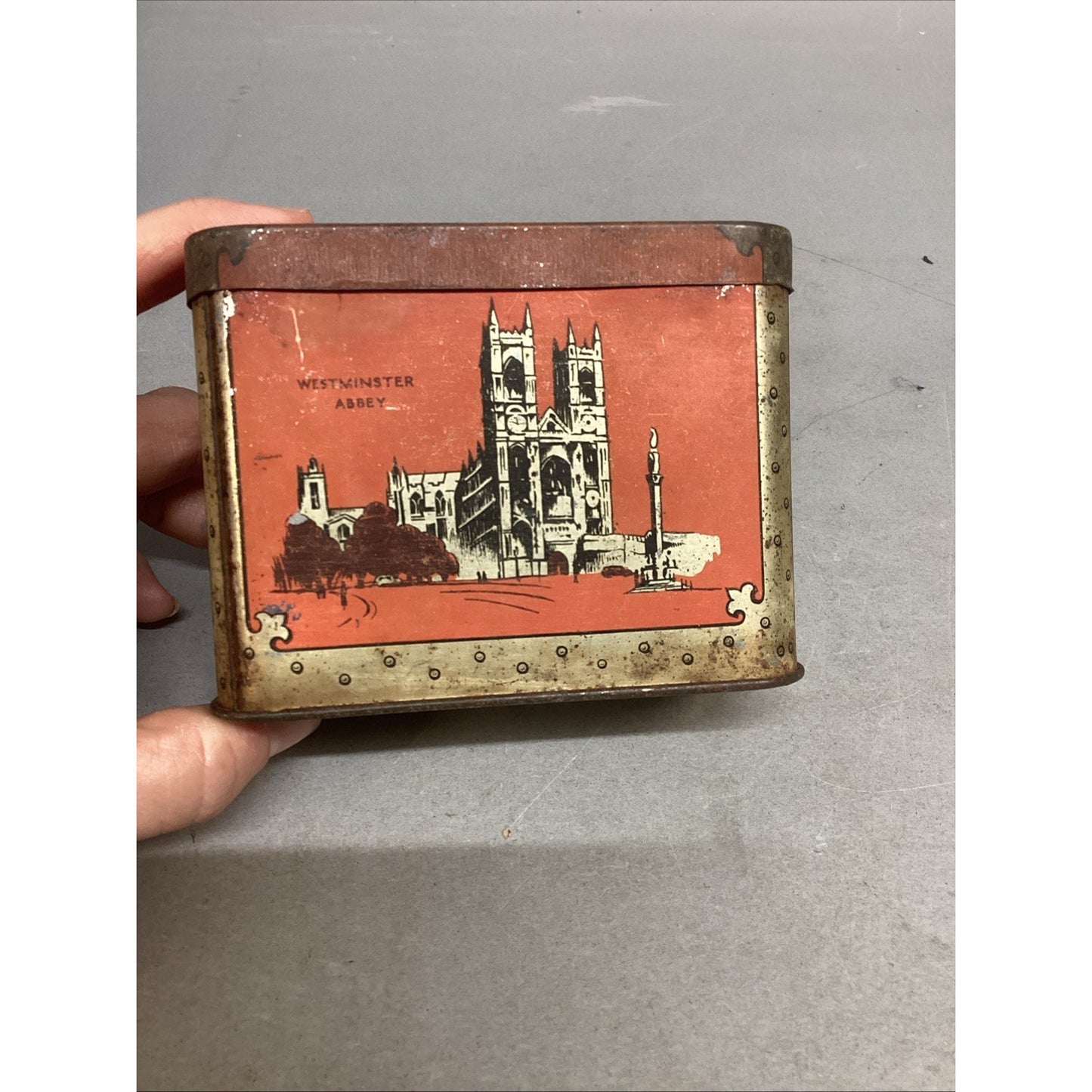 Rare 1930s Edward VIII Coronation Westminster Abbey Treasure Chest Money OXO Tin