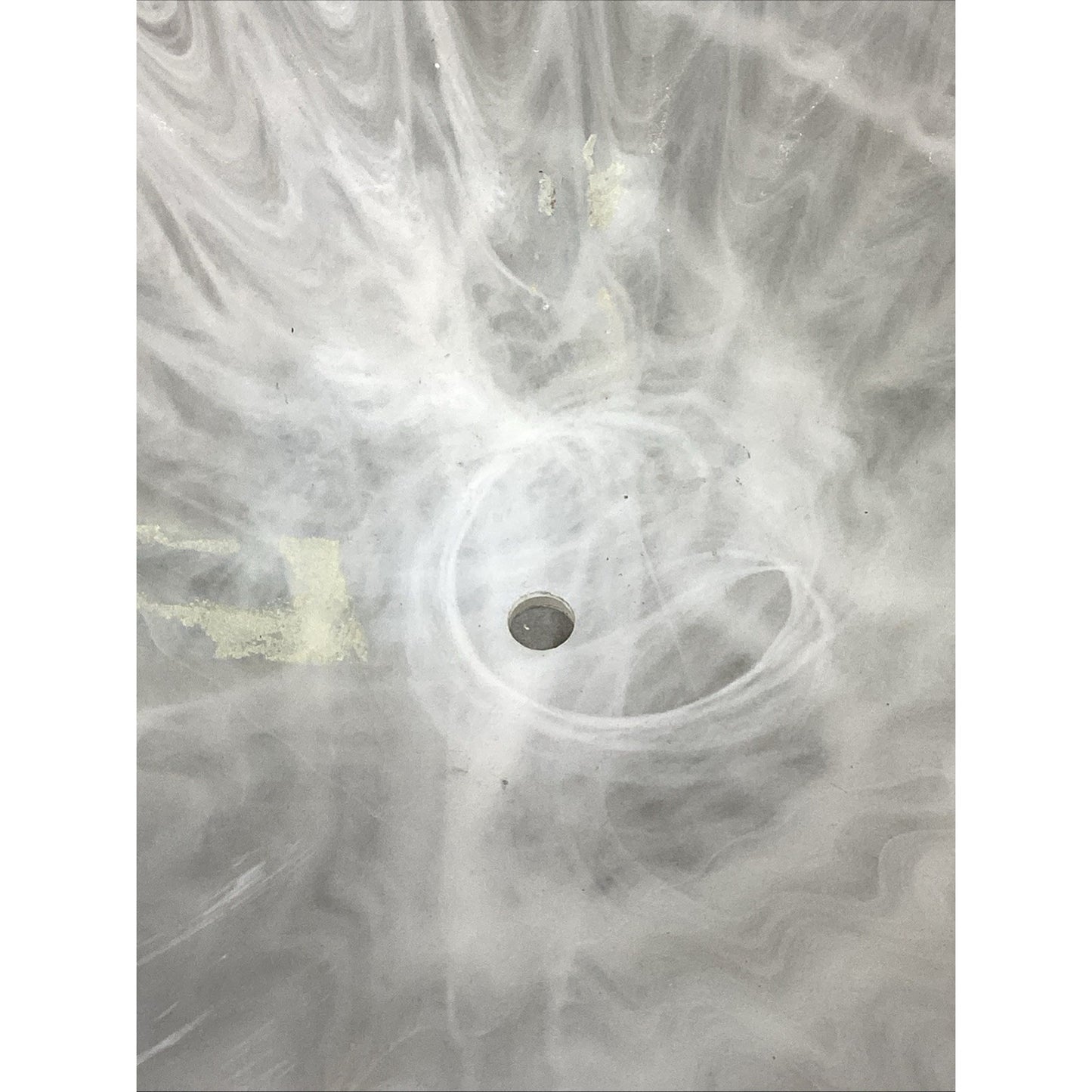 Vintage Frosted Glass Pendant Light Shade - 15.75”Dx5.5”H