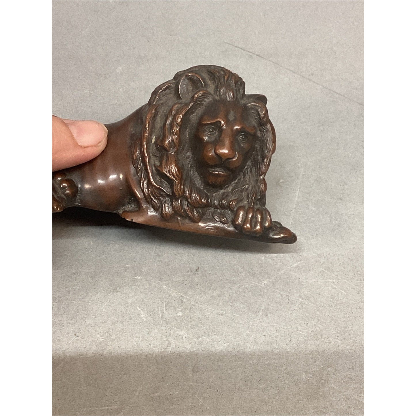JB JENNING BROS Original Lion Old Figural Paperweight Decorative Art Statue