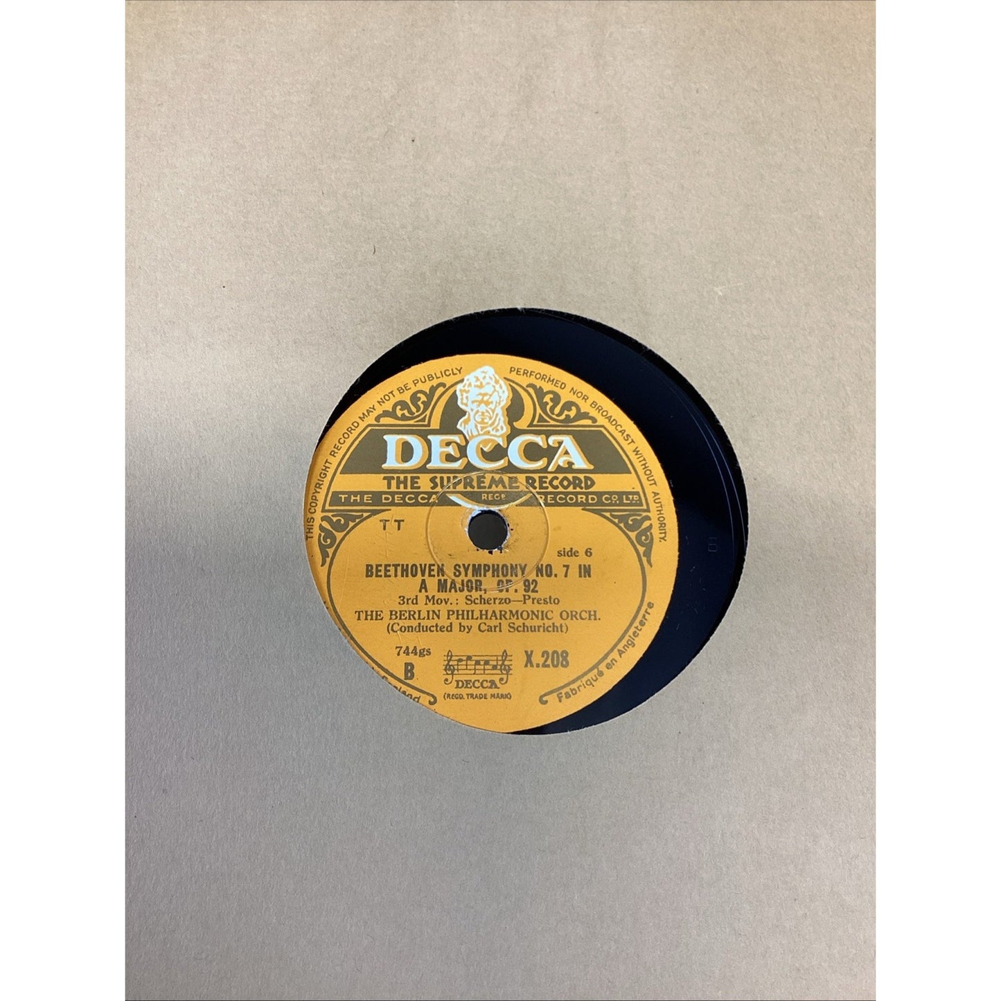 Beethoven Symphony No.7 In A Minor (5 Records) Berlin Philharmonic Orchestra