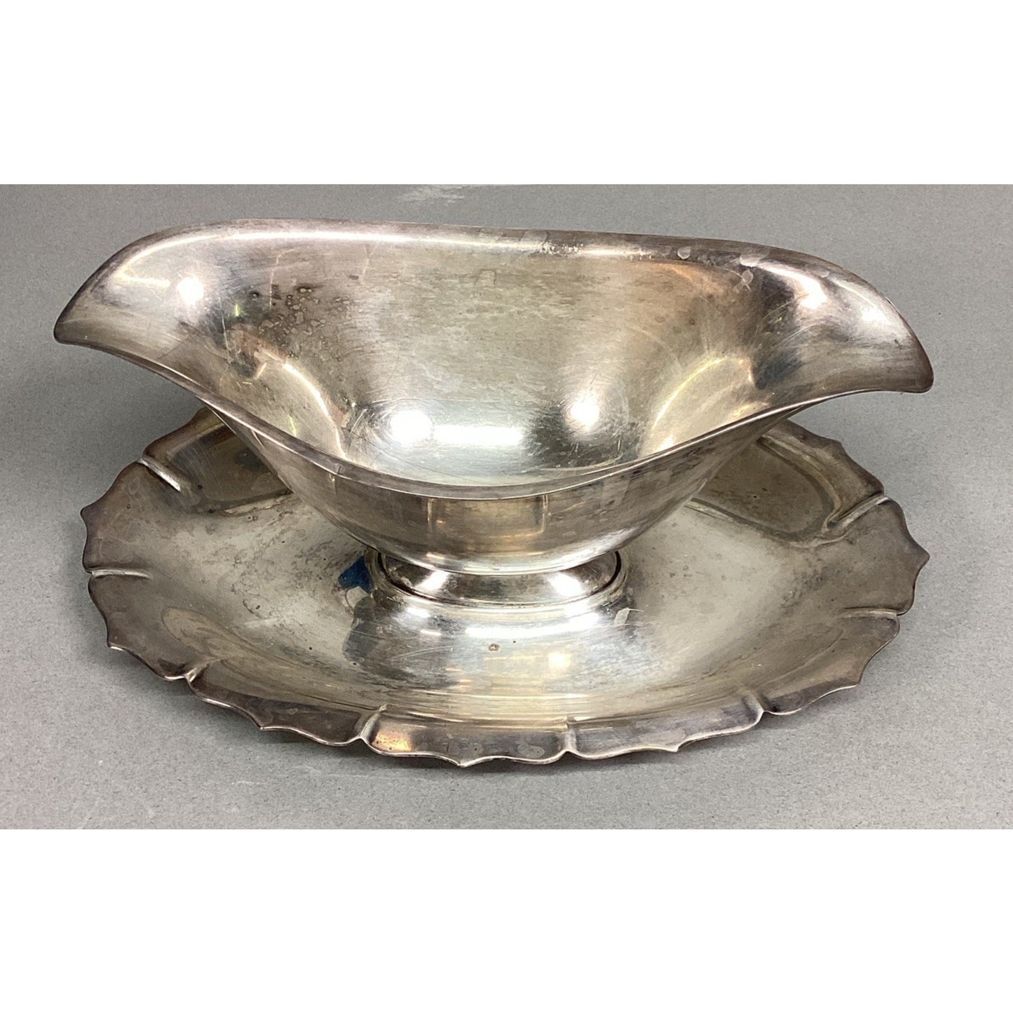 Early American International Silver Company Gravy Boat - 8x5.5”