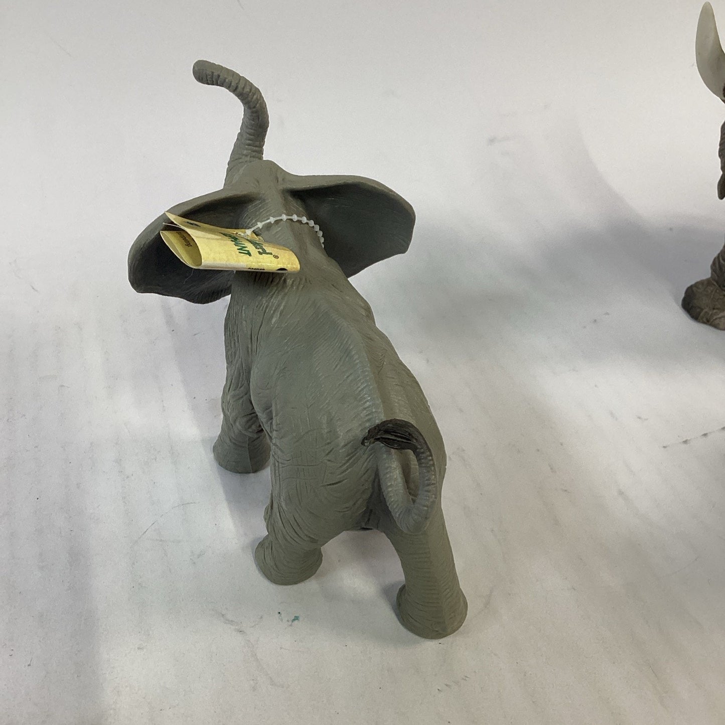 Lot Of 3 - 2 Bull Elephant Figurines & 1 Candle