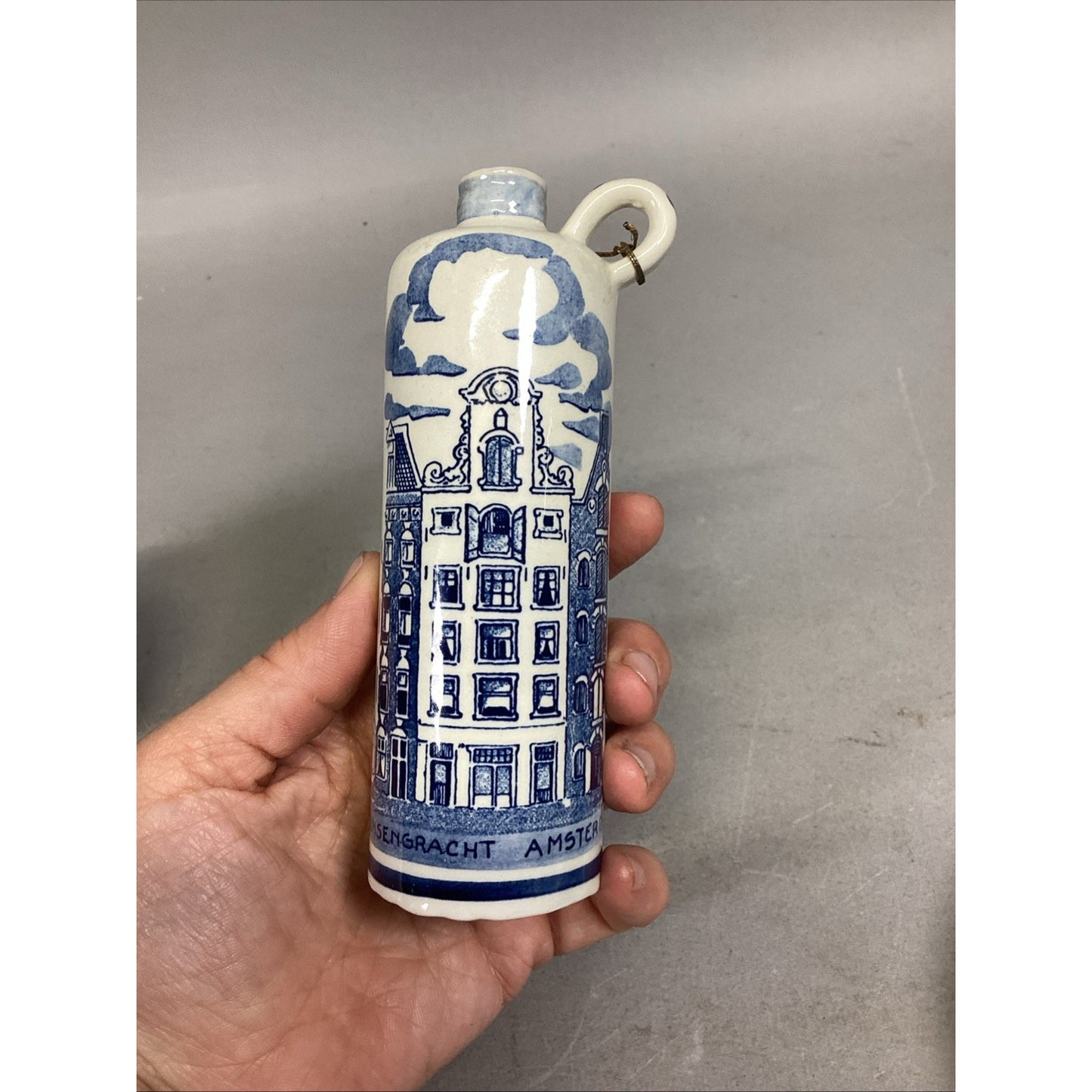 Delft Sugar Bowl, Jug, Bowl And Shoe Figurines - Made In Holland