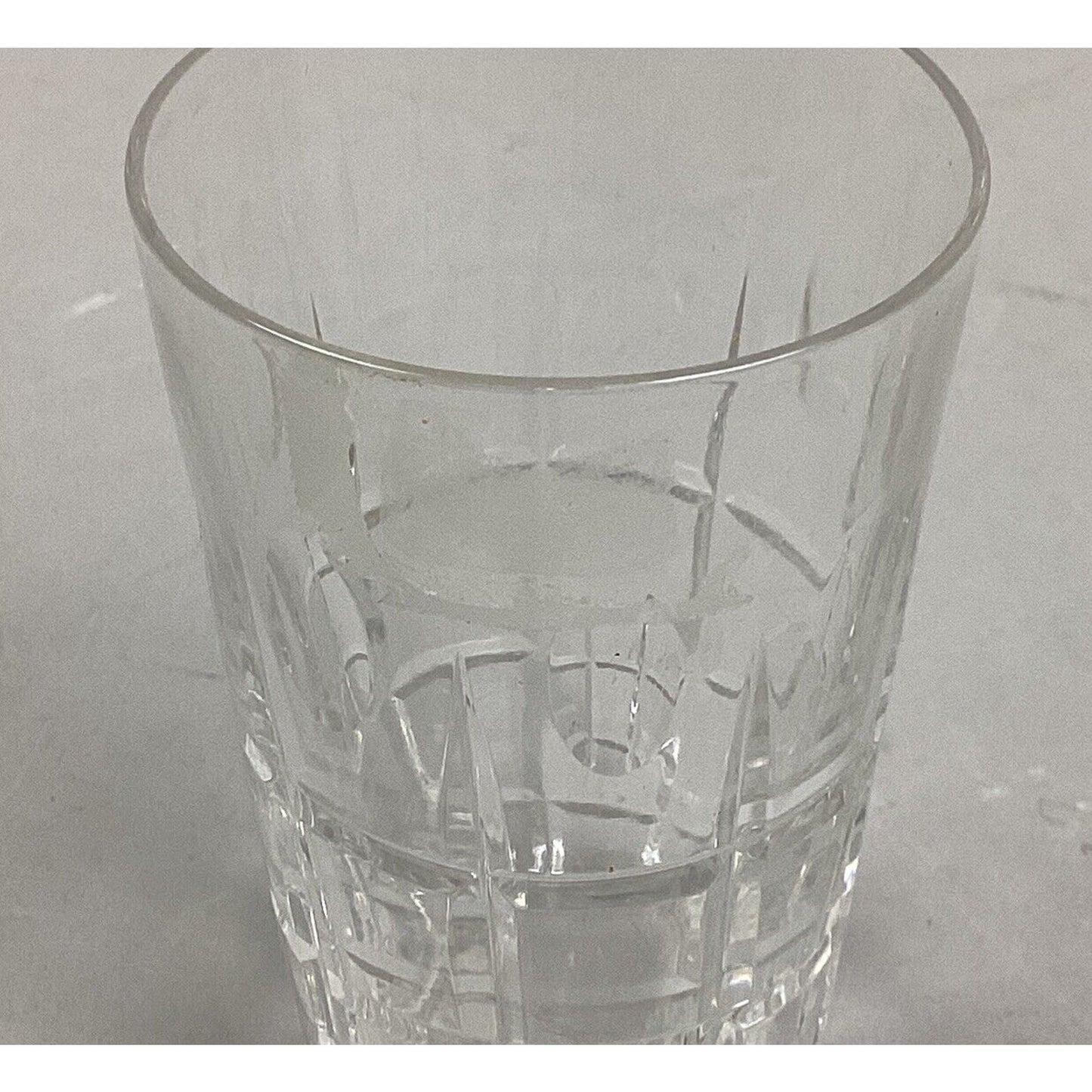 Set Of 9 Plaid Style Cordial Glasses - 3 7/8”