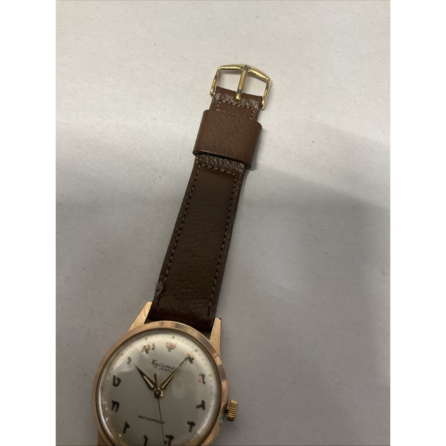 Rare Watch Talisman Jewish numerals Swiss Made 1950s Watch