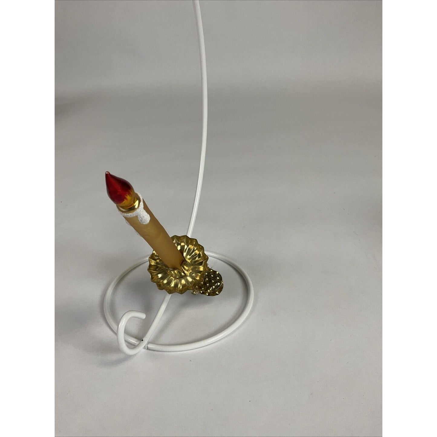 Glass clip candle ornament Christmas vintage