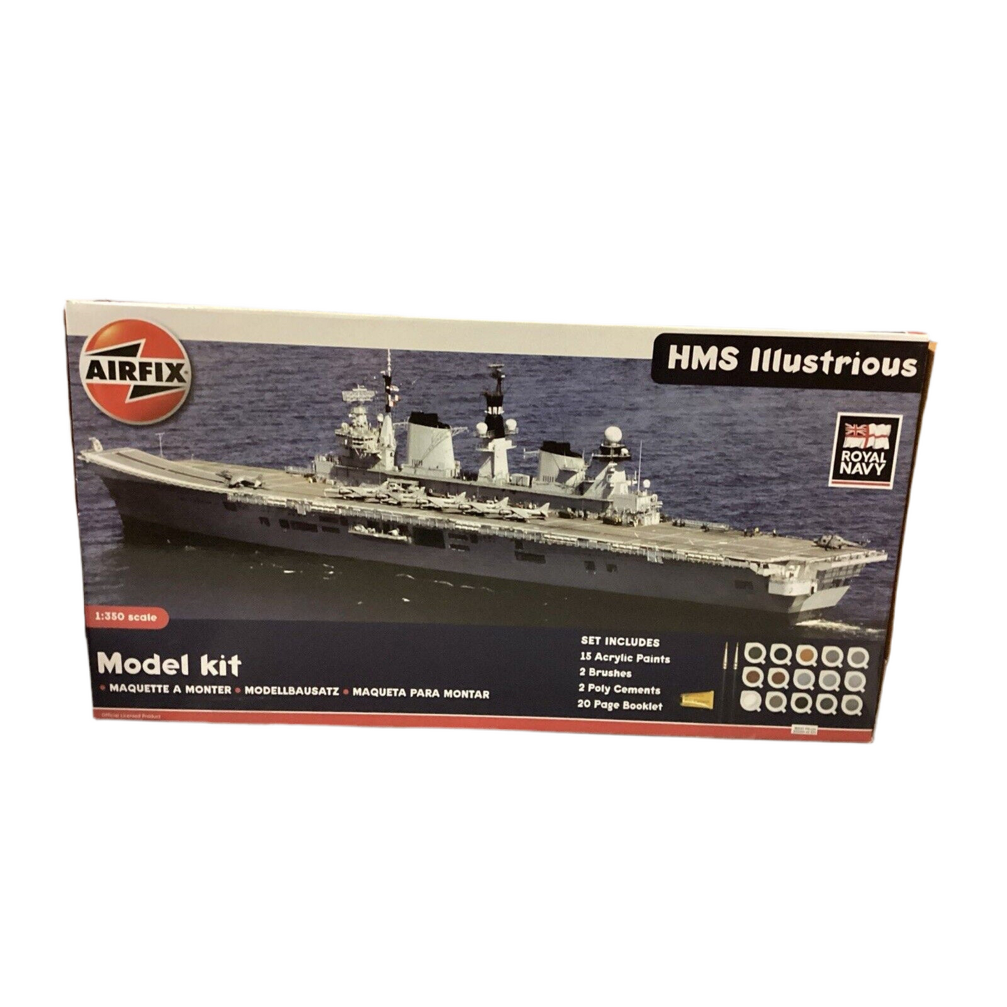 Airfix A14201 - HMS Illustrious - 1:350 Plastic Model Kit Ship - Open Box/Sealed