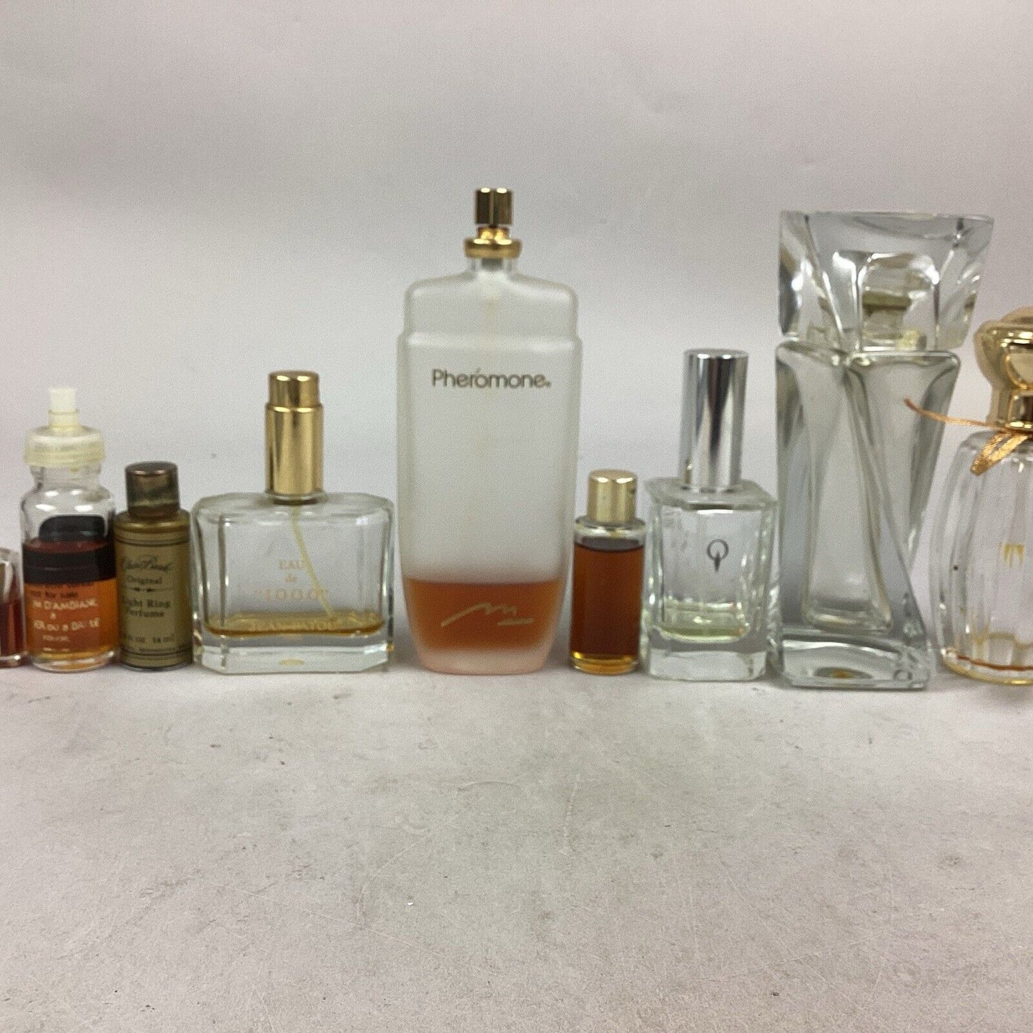 Set Of 9 Vintage Perfumes, Nail Oil, Empty Perfume Bottles