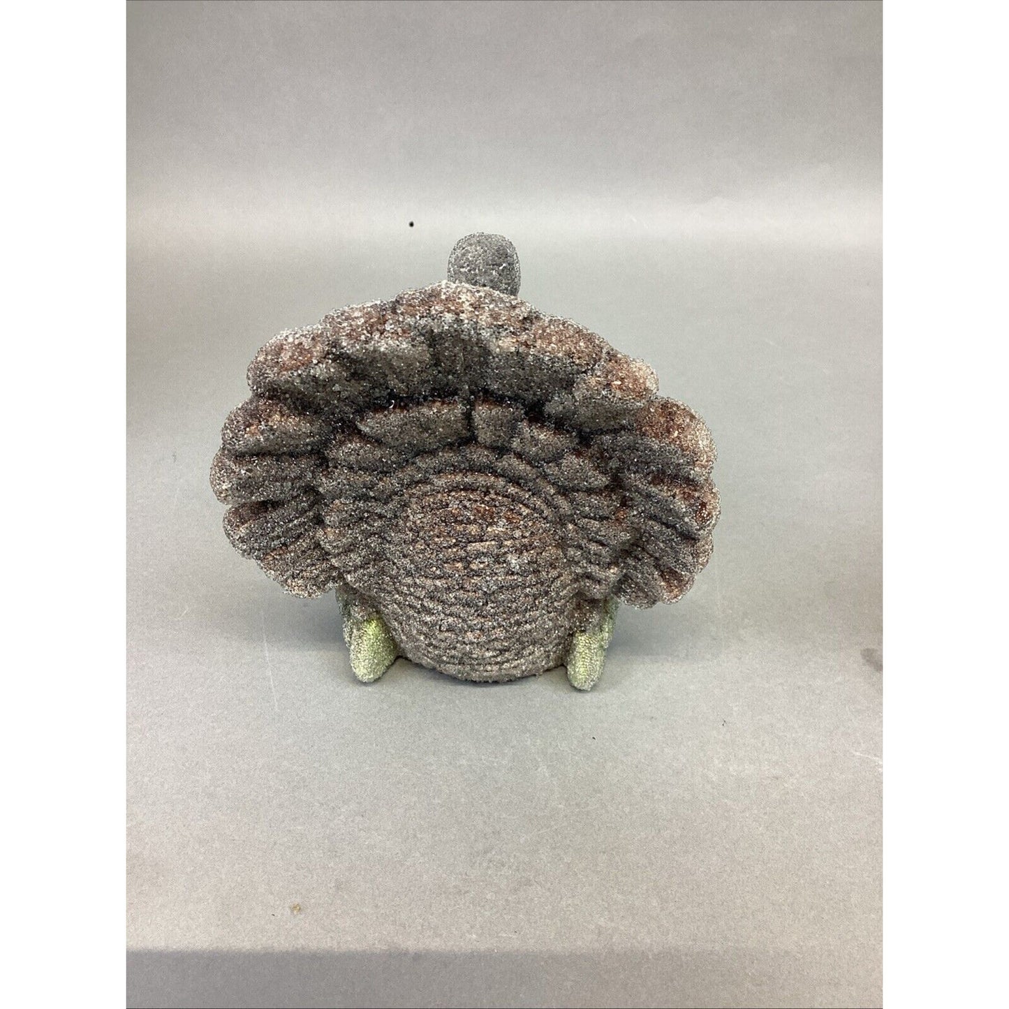 Set Of 2 Frosted Ceramic Turkey Candle Holders - 5x4.5x5.25”