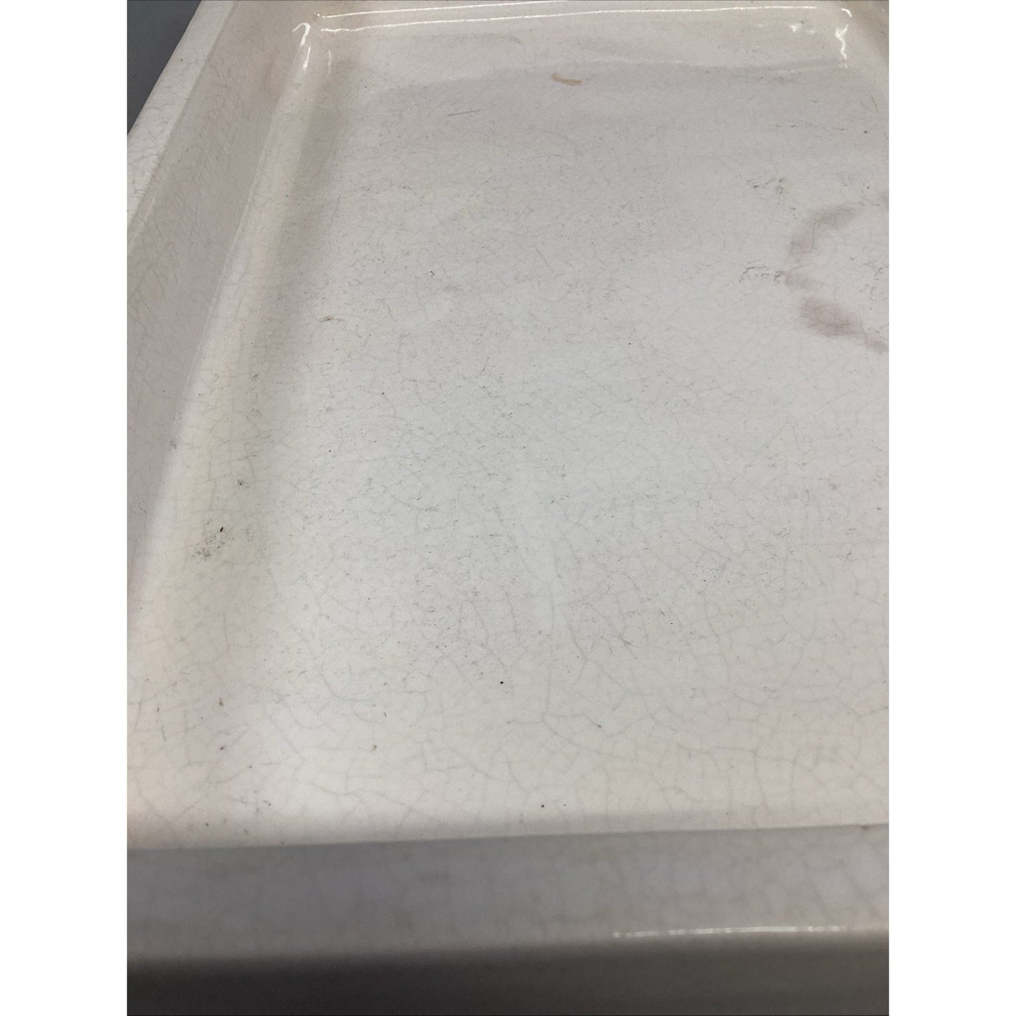 Porcelain Heavy White Serving Tray - 15.75x10.75x2”