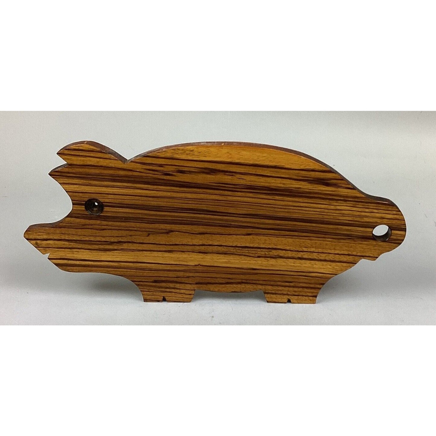 Vintage Wooden Pig Cutting Board - 16.25”