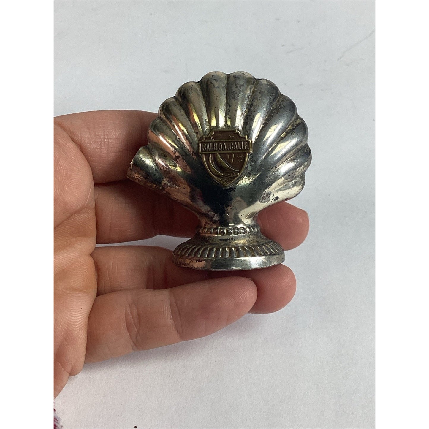 Pair Of Balboa, California Silver Plated Shell Salt & Pepper Shakers